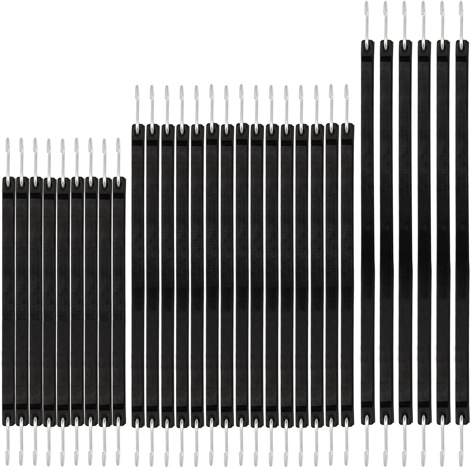 30PCS Rubber Tarp Straps Assorted Sizes with 150% Max Stretch, 100% EPDM Bungee Cords with Hooks, Ideal for Securing Tarps, Cargo, Canvases, 15", 21", 31"