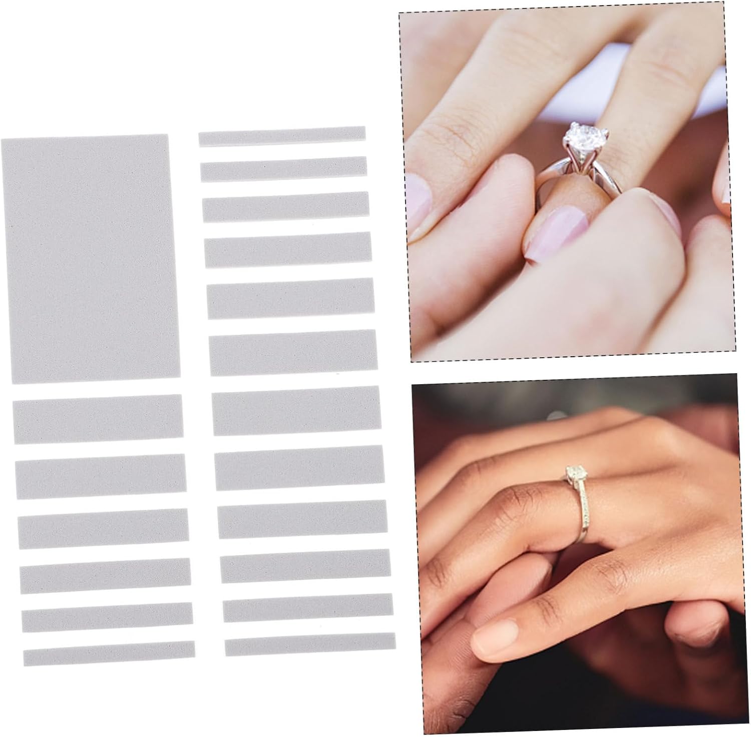 WEKAMOS 2sheets Adjuster and Spacer for Fit for Wide Bands Comfortable and Scratch Jewelry Accessory