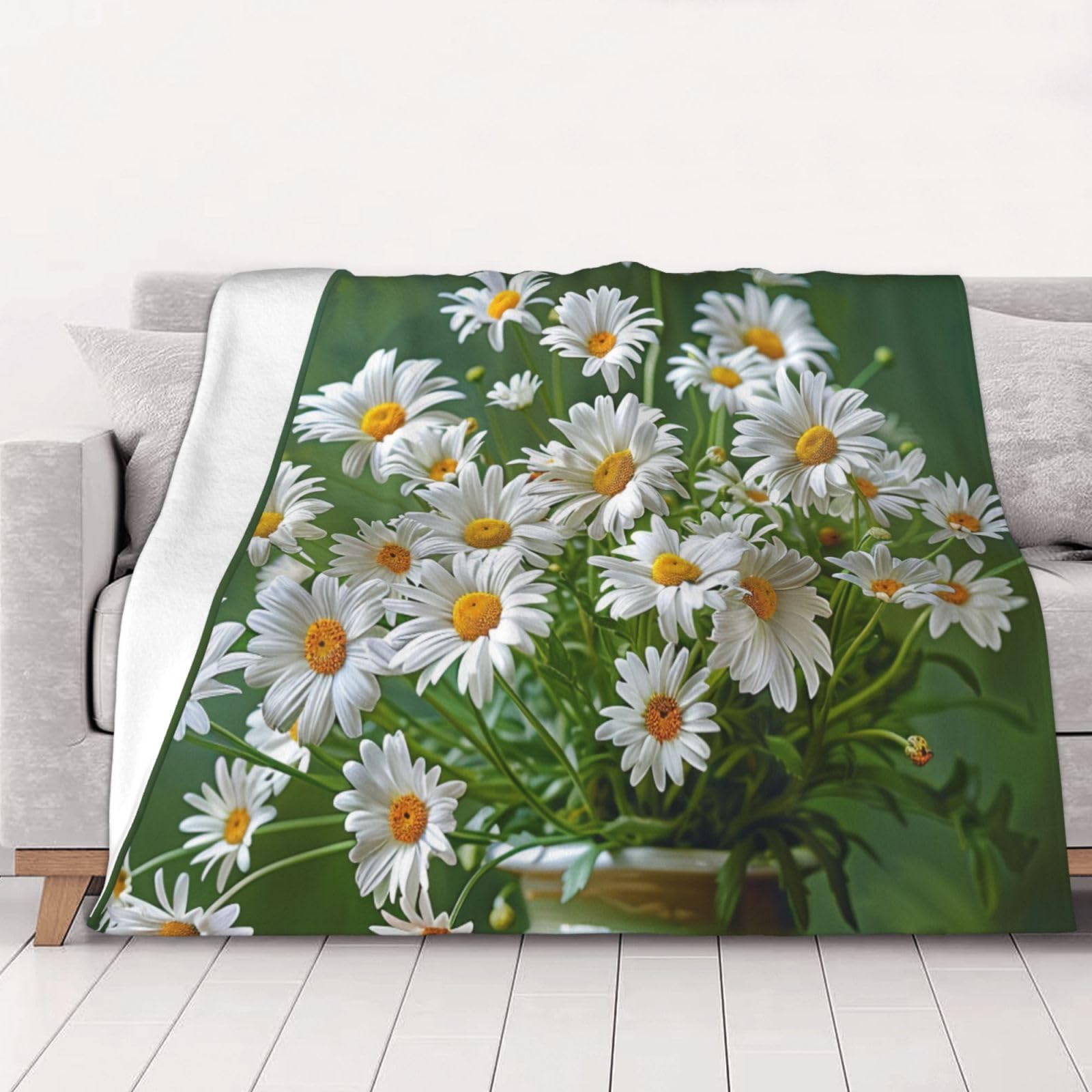 Couverture flanelle fleurs 200x150cm le cadeau douillet parfait pour hommes et femmes
