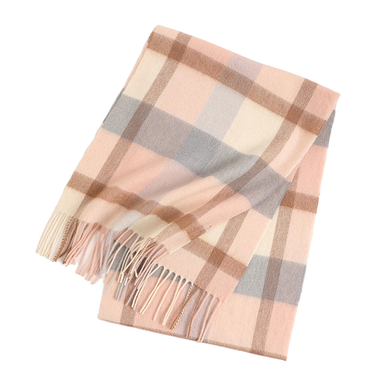 Sciarpa Sciarpa A Quadri In Lana Autunno E Inverno 30*170Cm-M-30*170 Cm