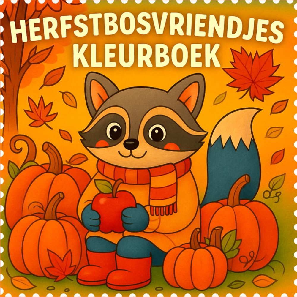 Herfstbosvrienden Kleurboek – 50 Schattige Dieren en Oogstontwerpen voor Kinderen en Volwassenen: Ontspan met 50 herfsttaferelen vol bosdieren, ... | Enkelzijdig gedrukt, (8.5″ × 8.5″)