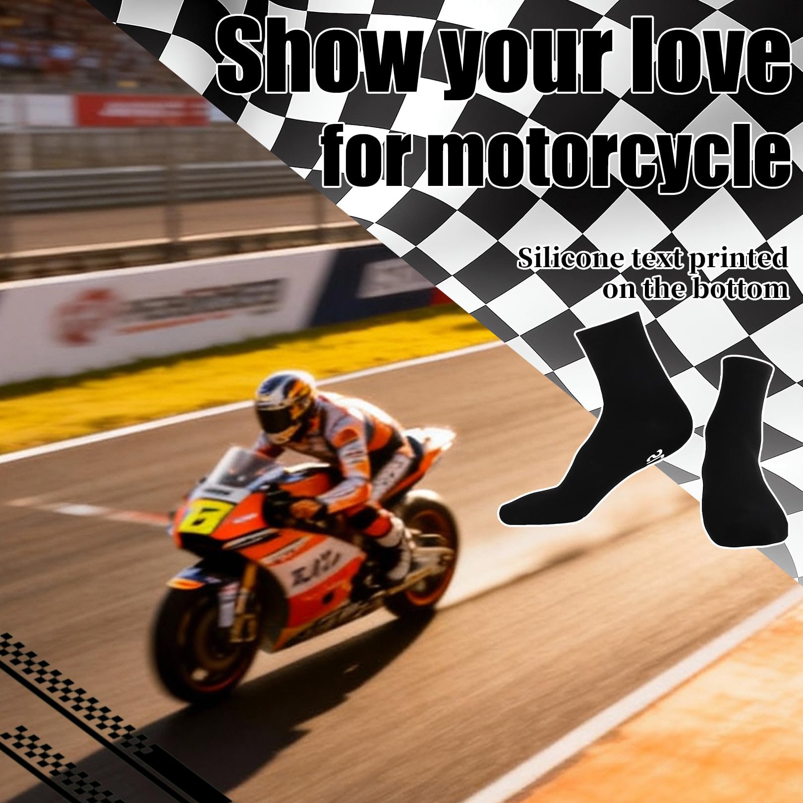 Skarpety motocyklowe, prezenty dla mężczyzn, na Boże Narodzenie, dla motocyklistów, akcesoria prezentowe, zabawne skarpety z motywem motocyklisty, prezenty świąteczne, skarpety motocyklowe, prezent