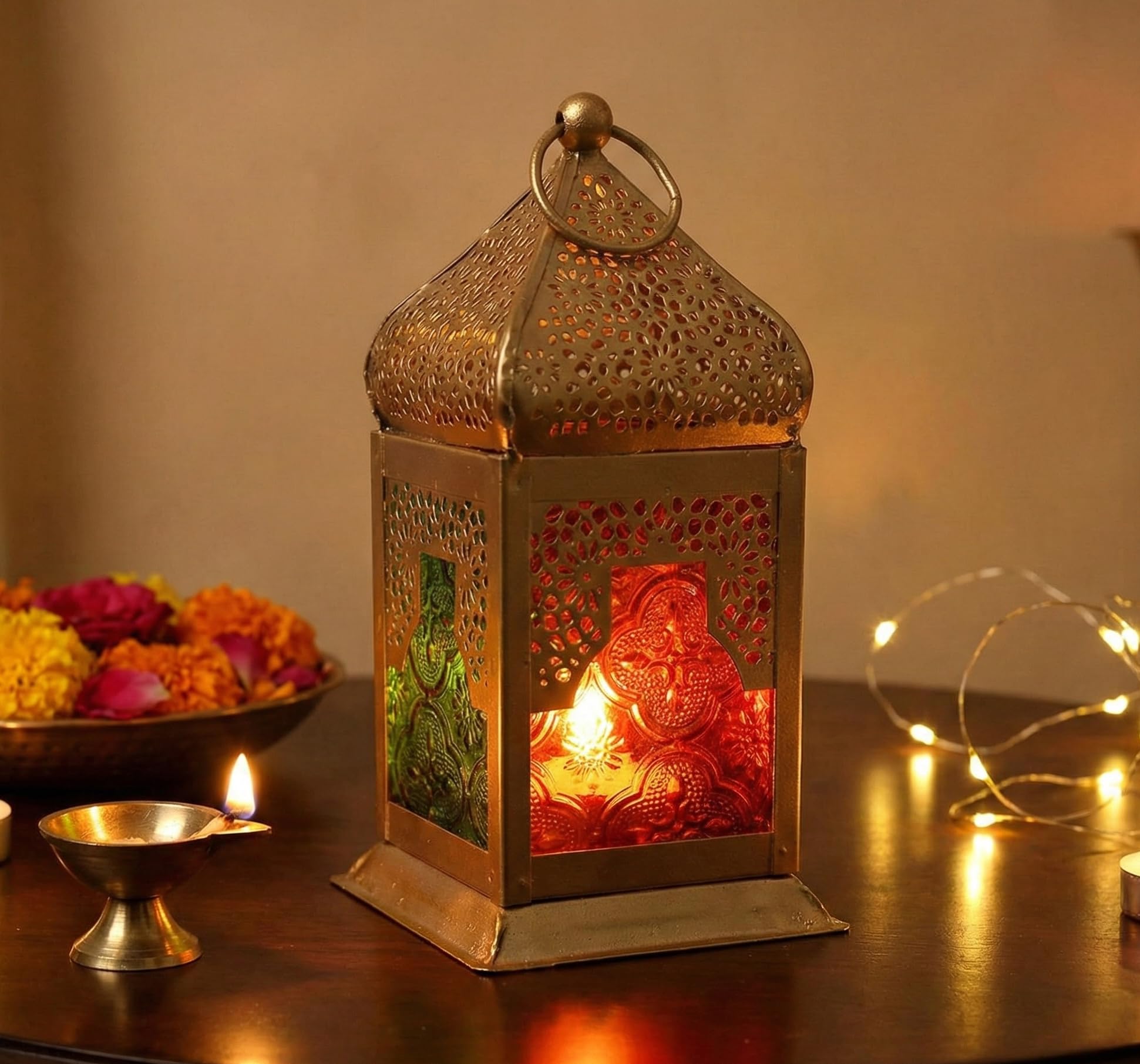 ESPLANADE 6" Moroccan Lantern Hanging Lamp Tealight Candle Holder