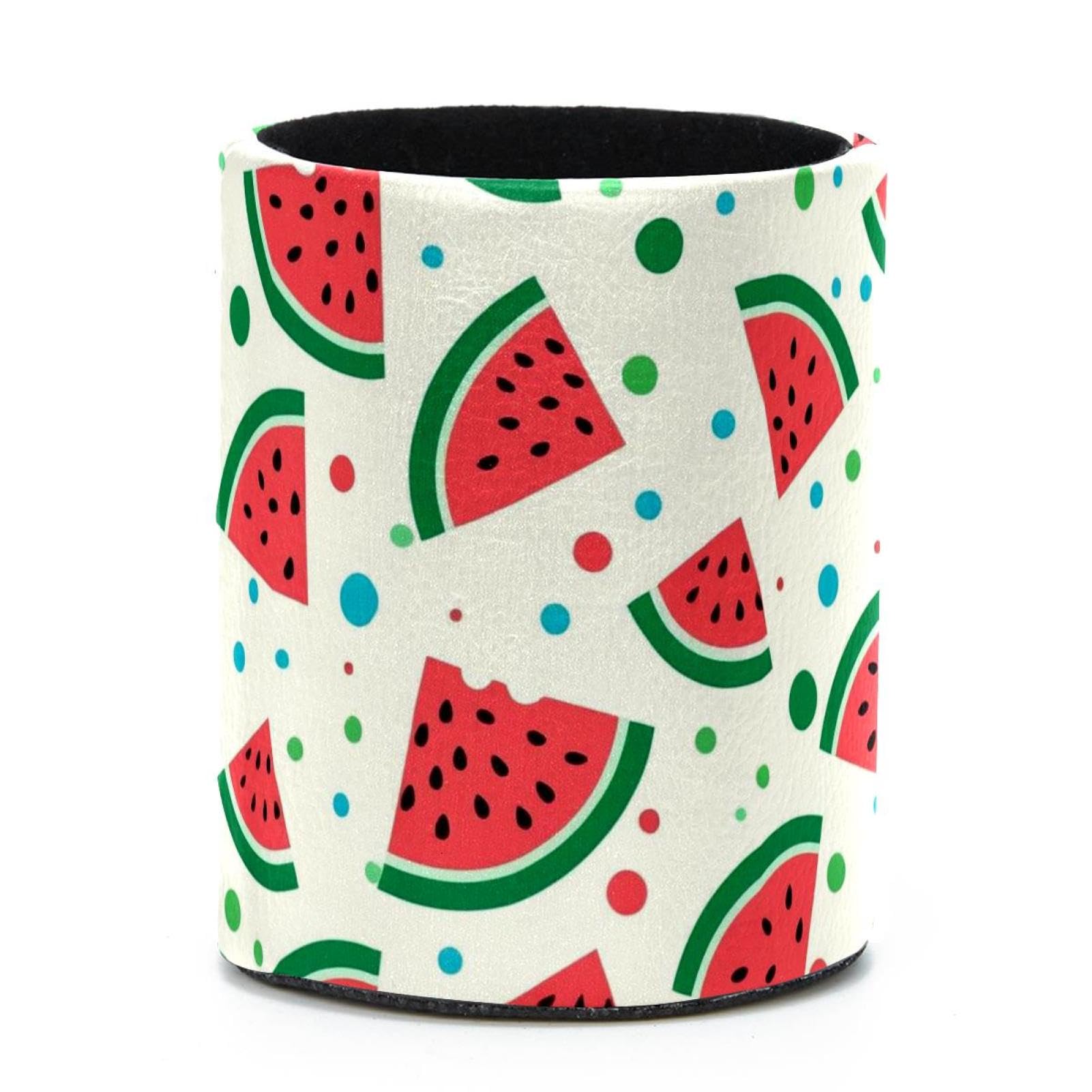 VAPOKF Round Pencil Holders for Desk, Watermelon Pen Holders Pen Pot Makeup Brushes Storage Desktop Stationery Supplies Organiser for Home Office