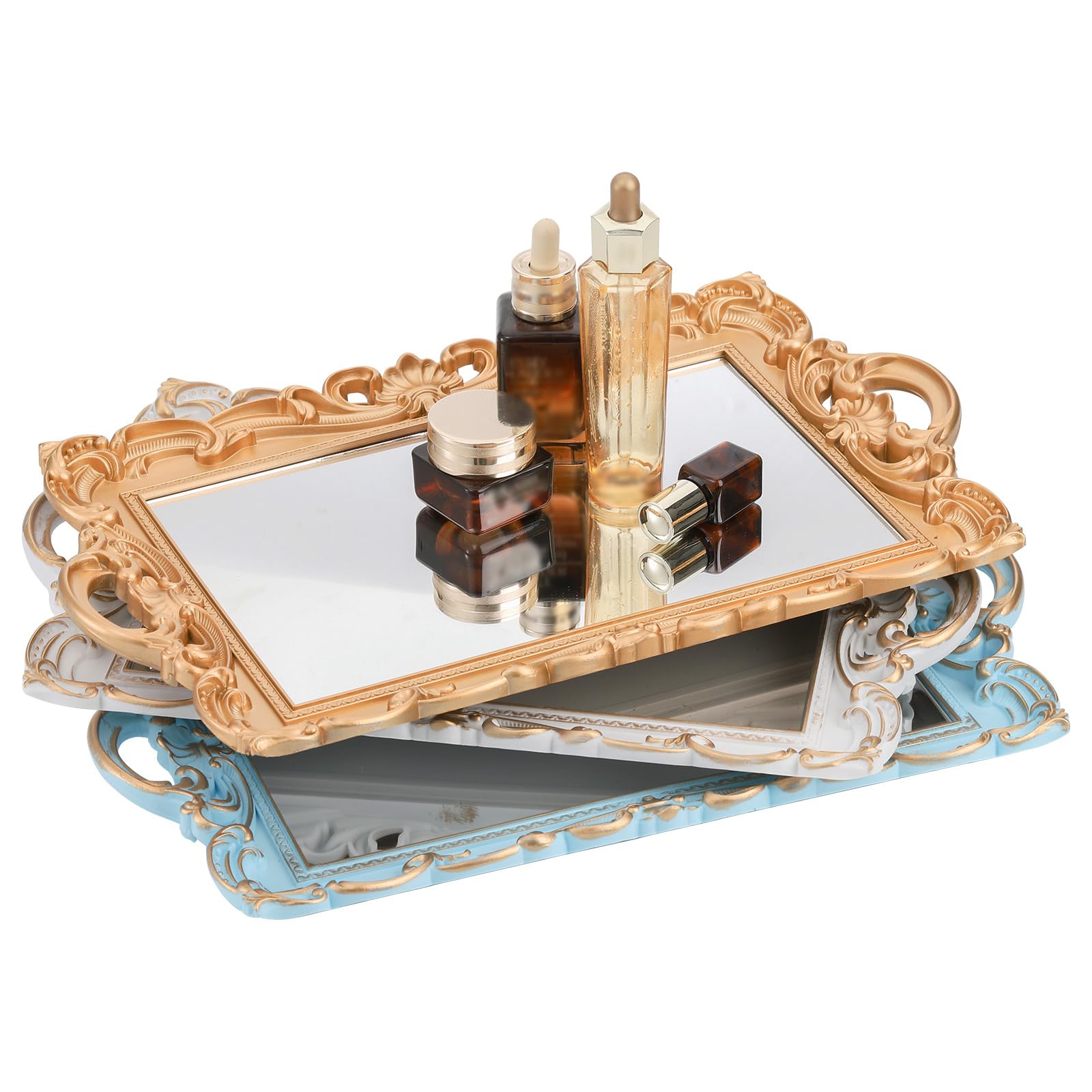 鏡 WALNUT TRAY MIRROR Amazon.com: Frcctre Set of 3 Decorative