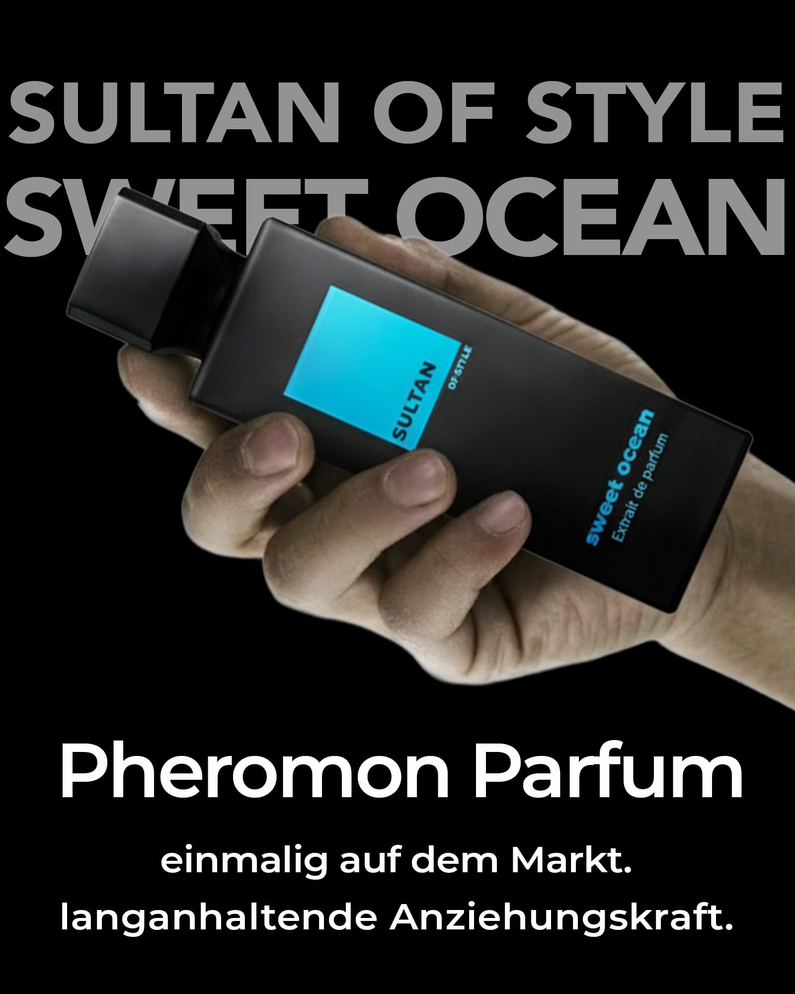 Sultan of Style Sweet Ocean - Pheromone Parfum Spray für Herren - frisch & charismatisch - intensiver & langanhaltender Duft mit Extended-Release Complex - 75 ml