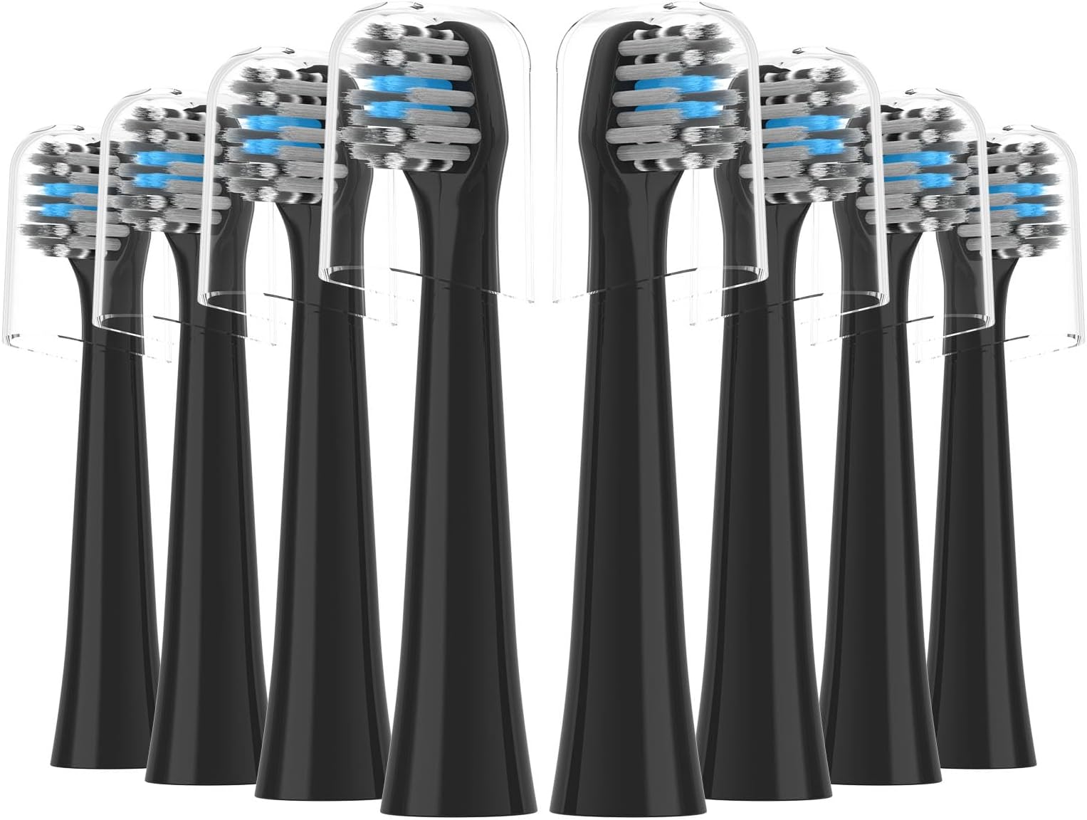 Replacement Toothbrush Heads for Colgate Hum Connected Smart Battery Electric Toothbrush Head 8 Pack Black