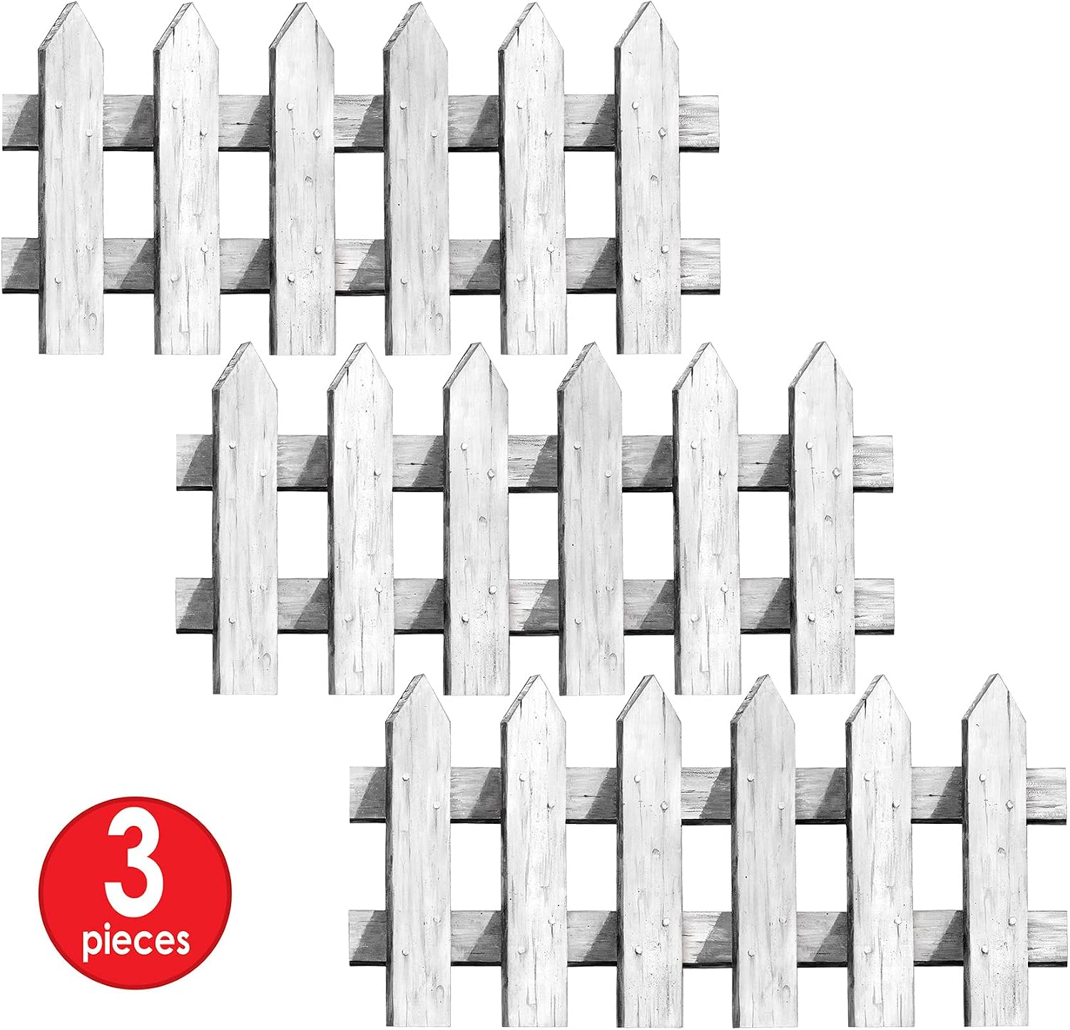 Picket Fence Cutouts Party Accessory (1 count) (3/Pkg)