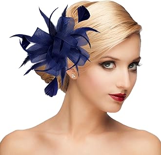 Womens Fascinator Hat Headpiece 20s Vintage Wedding Hair Accessories for Derby/Wedding/Cocktail/Tea Party