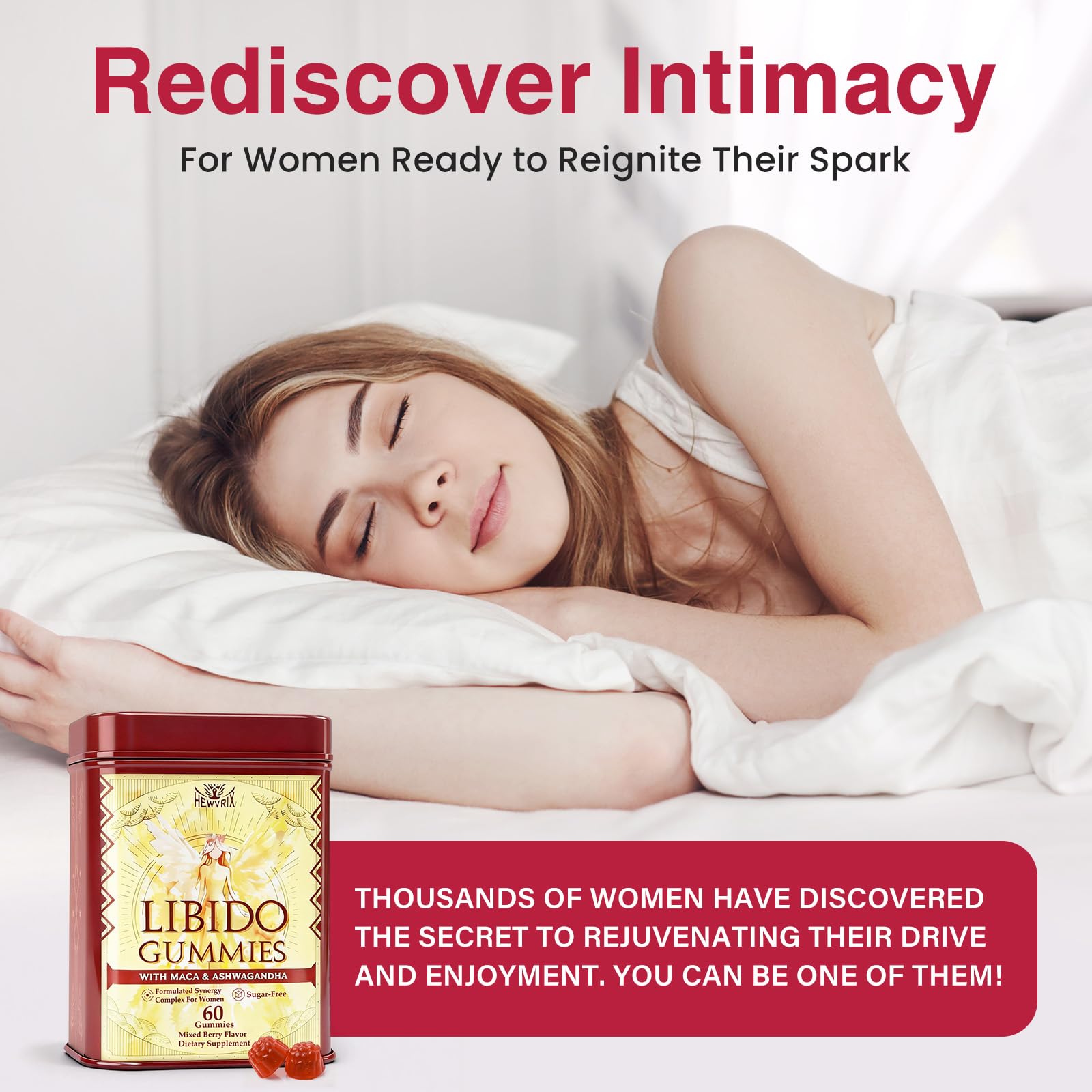 Libido Support for Women with 1500mg Maca & 1000mg Ashwagandha, 60 Gummies — Amazon image 5