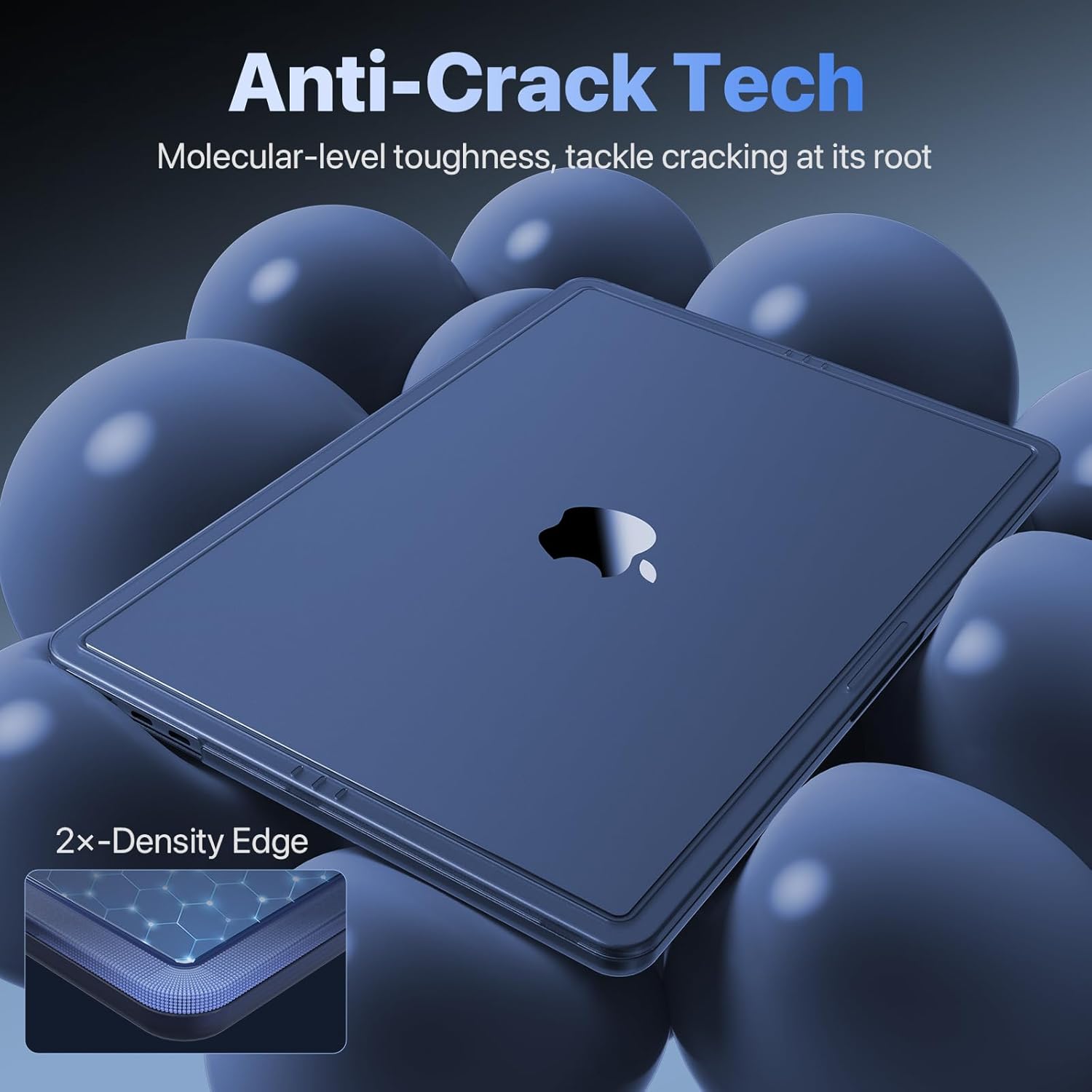 for MacBook Pro 14 inch Case M5 M4 M3 M2 M1 Pro/Max 2025 2024-2021 [CrackGuard Upgrade] [Seamless Fit] Cover Protective Hard Shell Case Laptop - Midnight Clear - Image 3