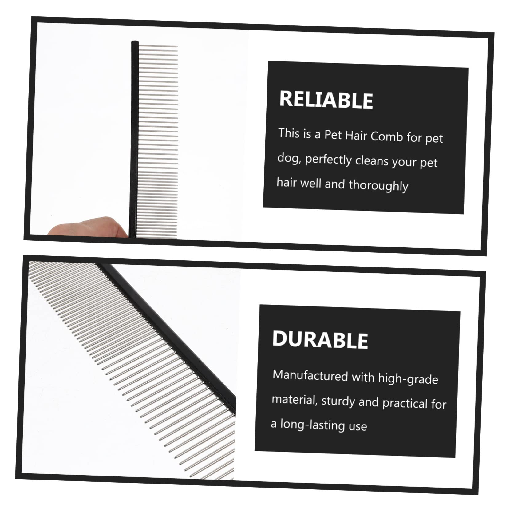 HOLIDYOYO Pet Comb Sturdy Dog Grooming Tool Portable Cat Hair Brush Wear-resistant Pet Supply