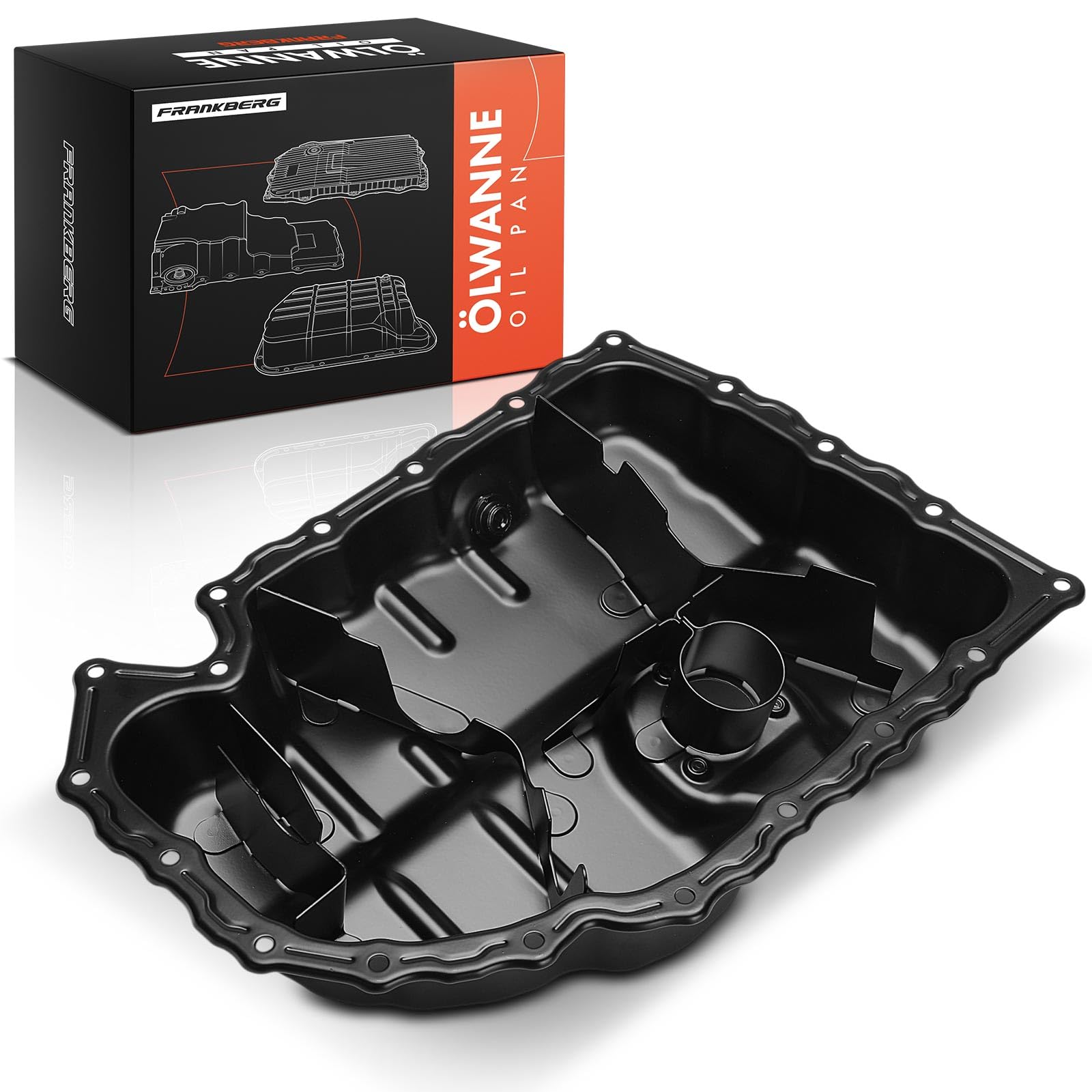 Frankberg Coppa dell'olio coppa dell'olio motore benzina 06K103600AG | Compatibile con: O.c.t.a.v.i.a III 5E3 NL3 NR3, Q3 Sportback F3N, TT FV3 FVP, T.i.g.u.a.n Allspace BJ2 BW2