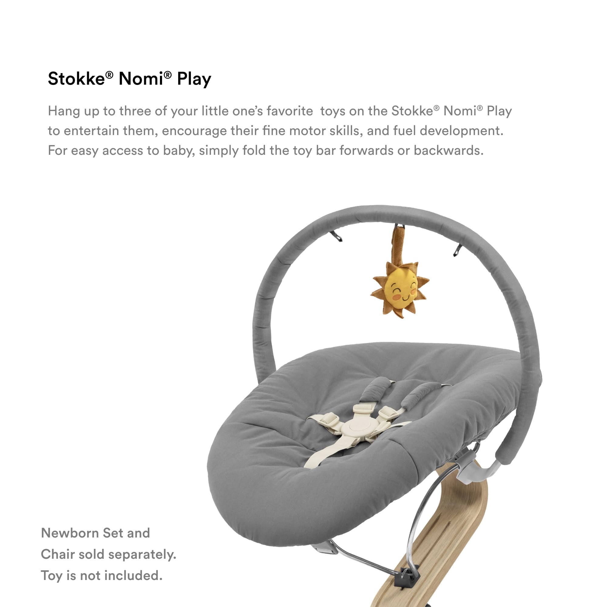 Stokke Nomi Play V2 - includes Loops to Hang Up to Three Toys - Easily Clicks onto The Nomi Newborn Set