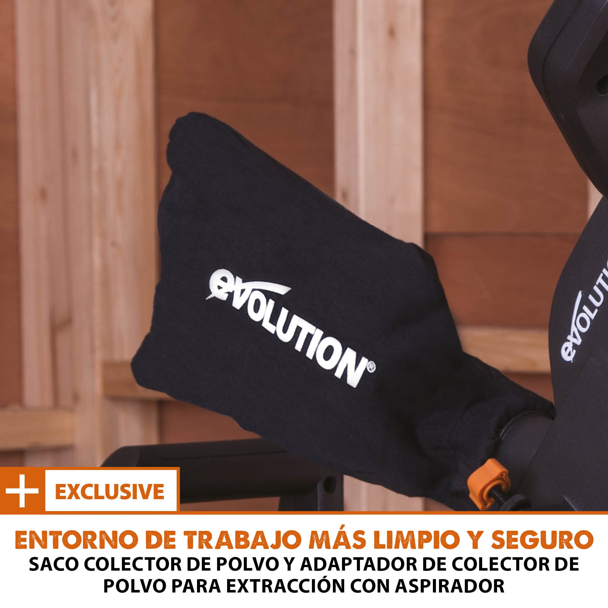 Evolution Sierra ingletadora deslizante de 185 mm (R185SMS+) de Evolution con corte multimaterial; bisel de 45°, inglete de 50°; guía láser. Incluye hoja multiusos