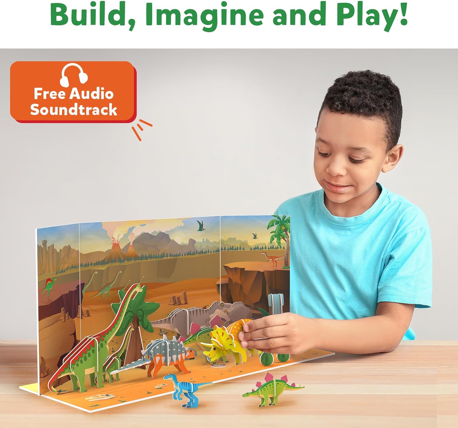 Skillmatics STEM Building Toy : My World Land of Dinosaurs | Gifts for Kids Ages 3-7 | Fun Learning & Educational Playset for Preschool Kids