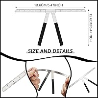 Vista 2 de 6 Piezas Regla para Cejas de Tatuaje Regla de Posicionamiento de 3 Puntos Mini Calibrador Calibrador Vernier de Doble Escala Calibrador