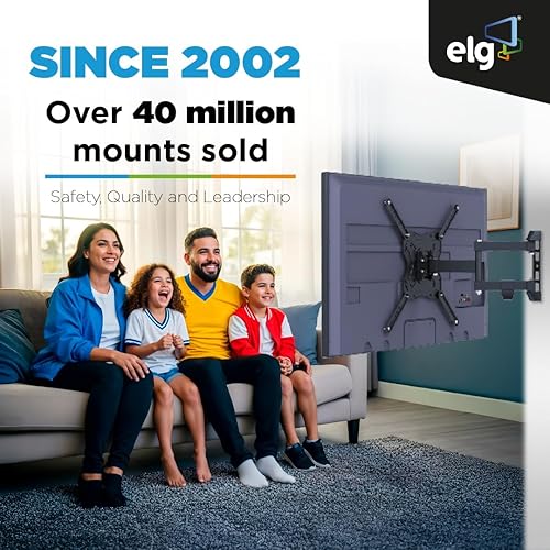 Miniatura 8 de ELG FIX400 Soporte fijo de pared para TV  Soporte delgado de perfil bajo de 32 a 77 pulgadas, soporta 110 libras, VESA 100 × 100 a 400 × 400,