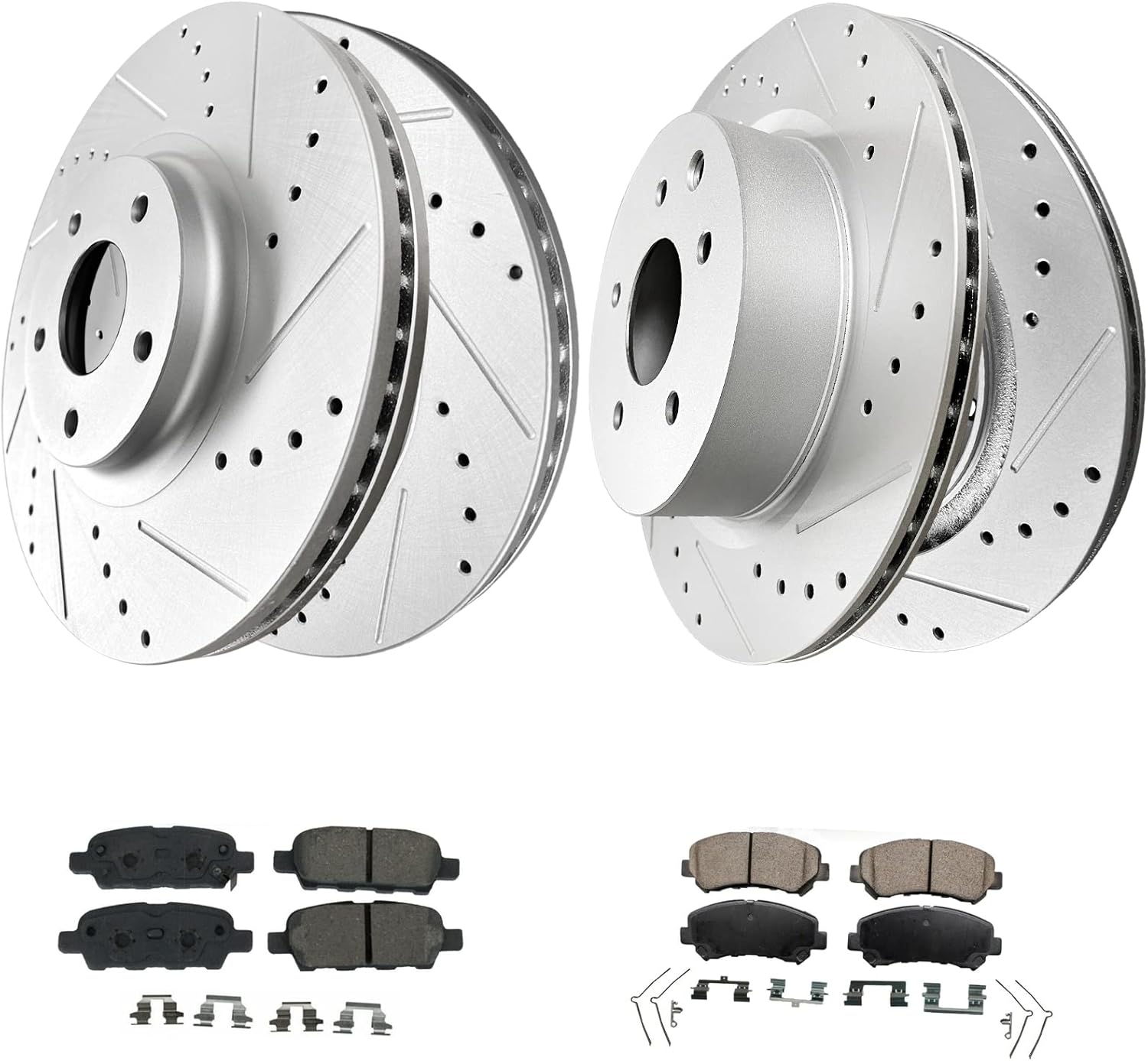 WEIZE Brake Pads and Rotors Kit Replacement for 2009 2010