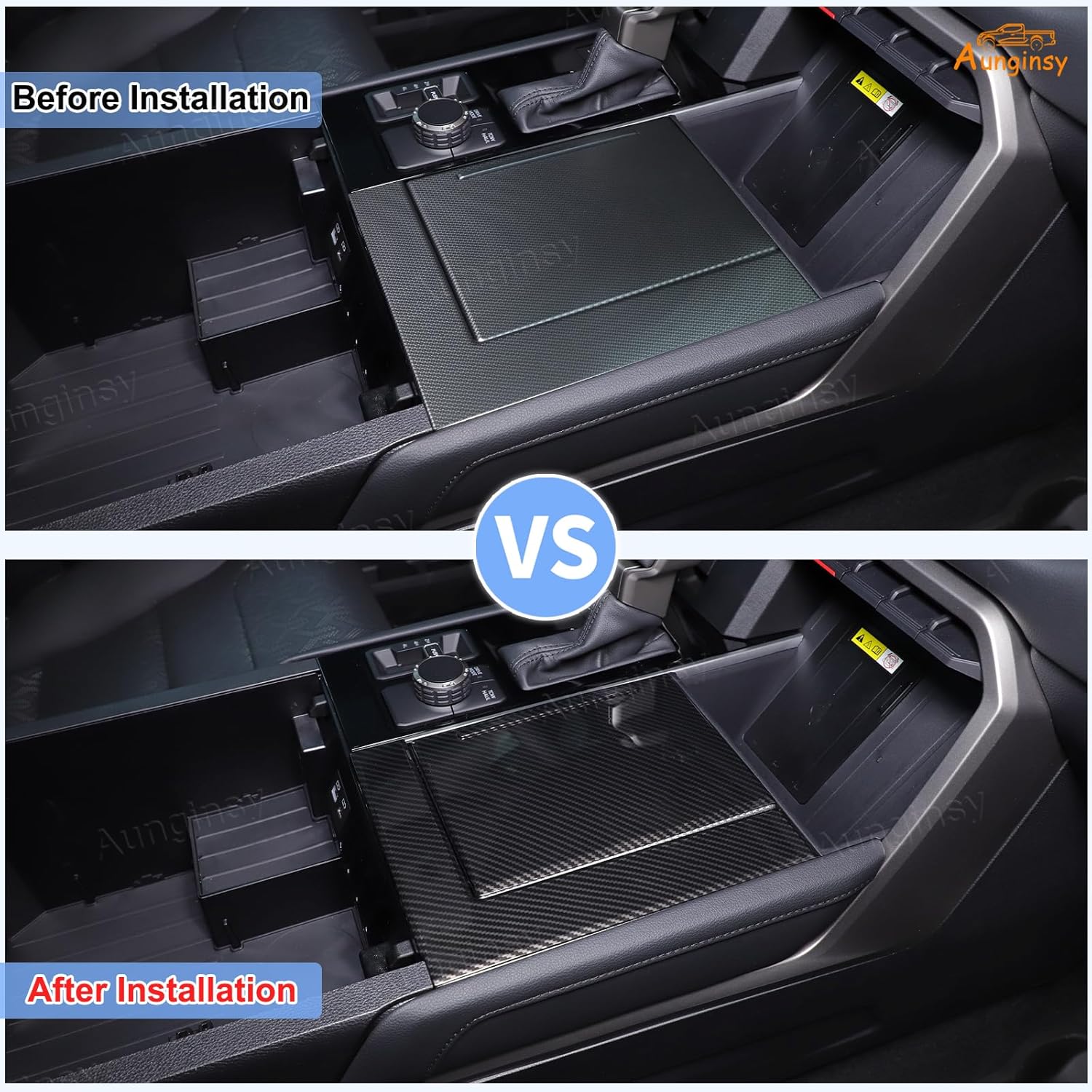 Aunginsy Car Center Console Cup Holder Panel Trim Cover Compatible with Toyota Tundra/Sequoia 2022-2026, Inner Central Control Water Cup Holder Panel Molding Decor Cover Accessories High Configuration