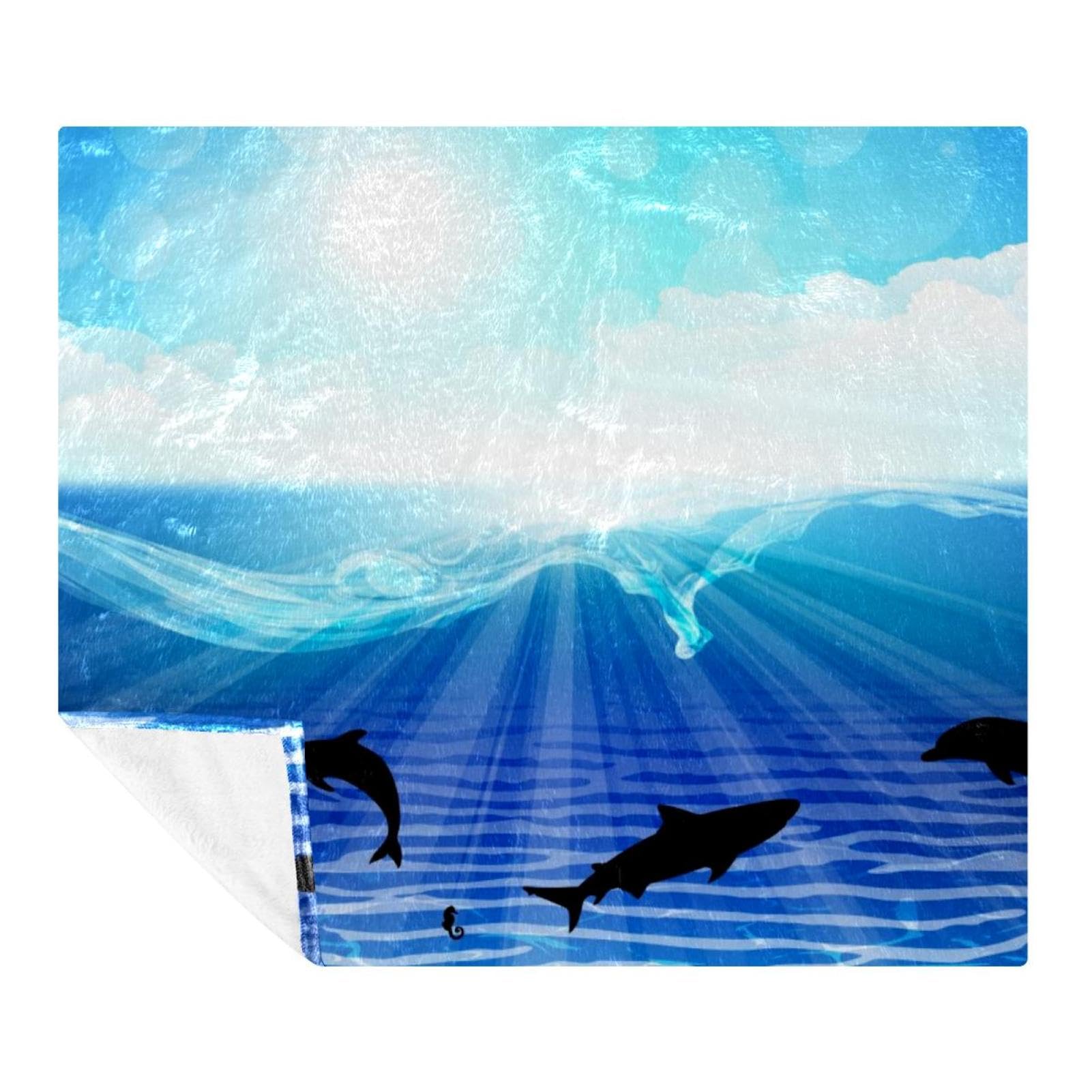 Couverture polaire légère Free Sea Dolphin idéale pour vos voyages et sofas