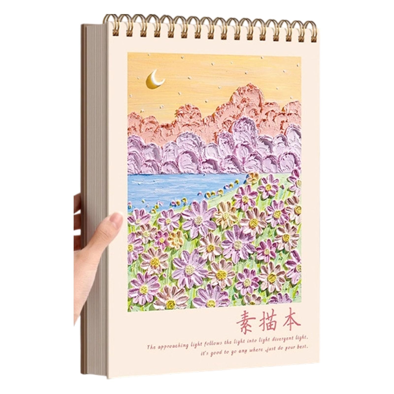 Friendly Mixed Media Drawing Book Thick Textured Pages for Colored Pencils Watercolor Thick Paper Drawing Notebook