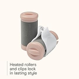 INFINITIPRO BY CONAIR Ceramic Flocked - Hot Rollers for Long, Medium, and All Hair - Hair Curler - Hair Roller Clips Included - 1 1/4-inch, 1-inch, and 3/4-inch Rollers