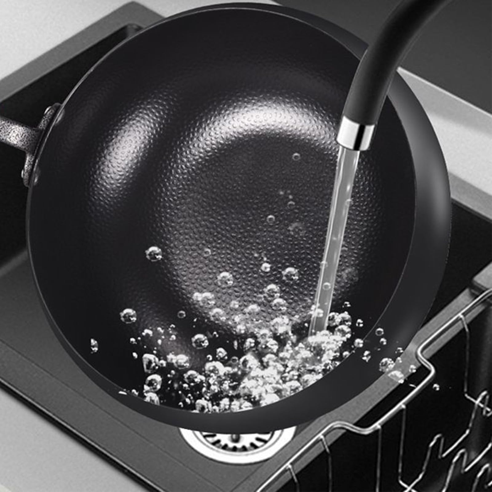 Pan Pan Kohlenstoffstahl, Unbeschichtet, Multifunktional, Ergonomisch,