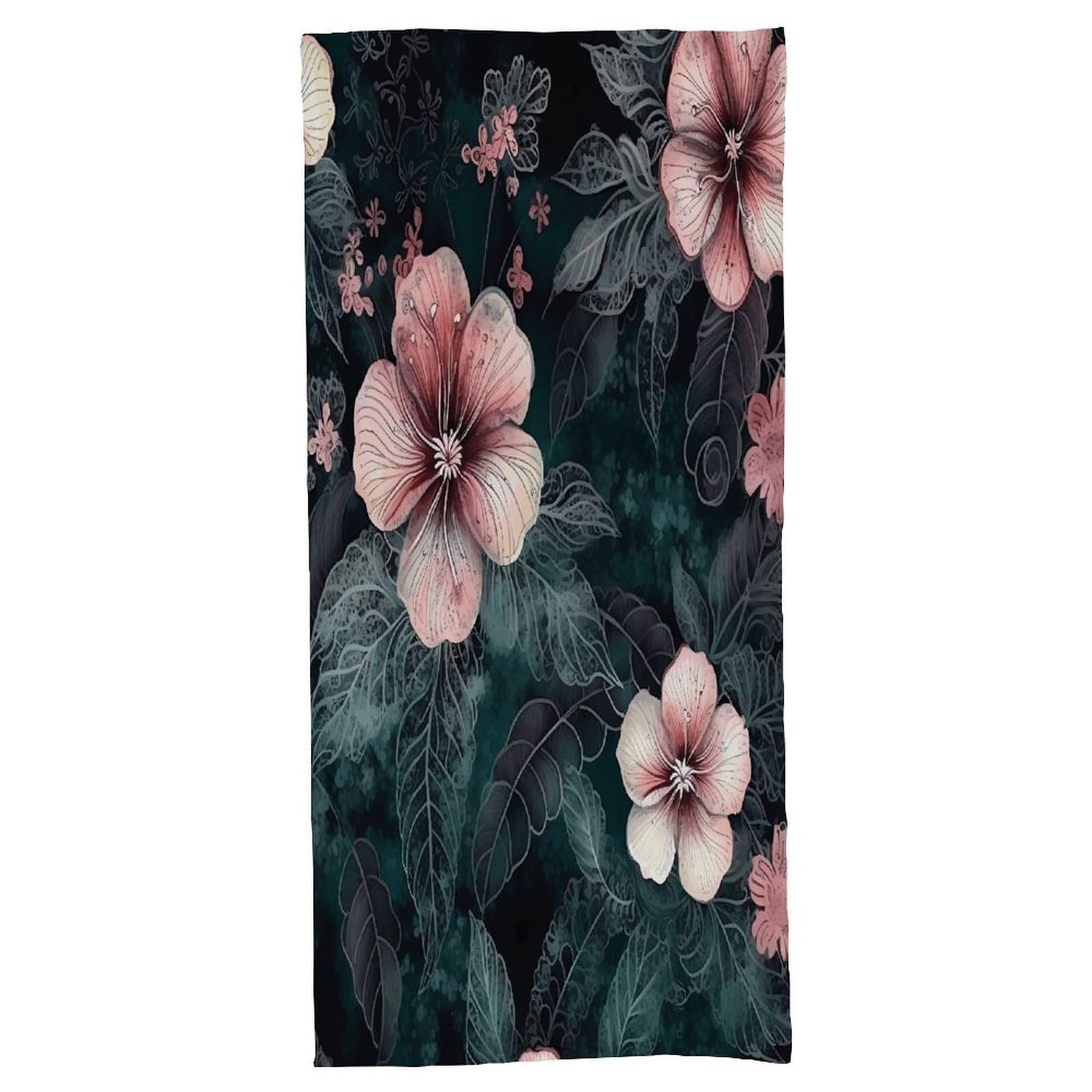 Fekiloot Men's Style Green Leaves And Flowers Bath Towel Highly Absorbent,Beach Towels For Wo,Pool Towel Bathroom Essential For Beach,Gym,Travel, Camp