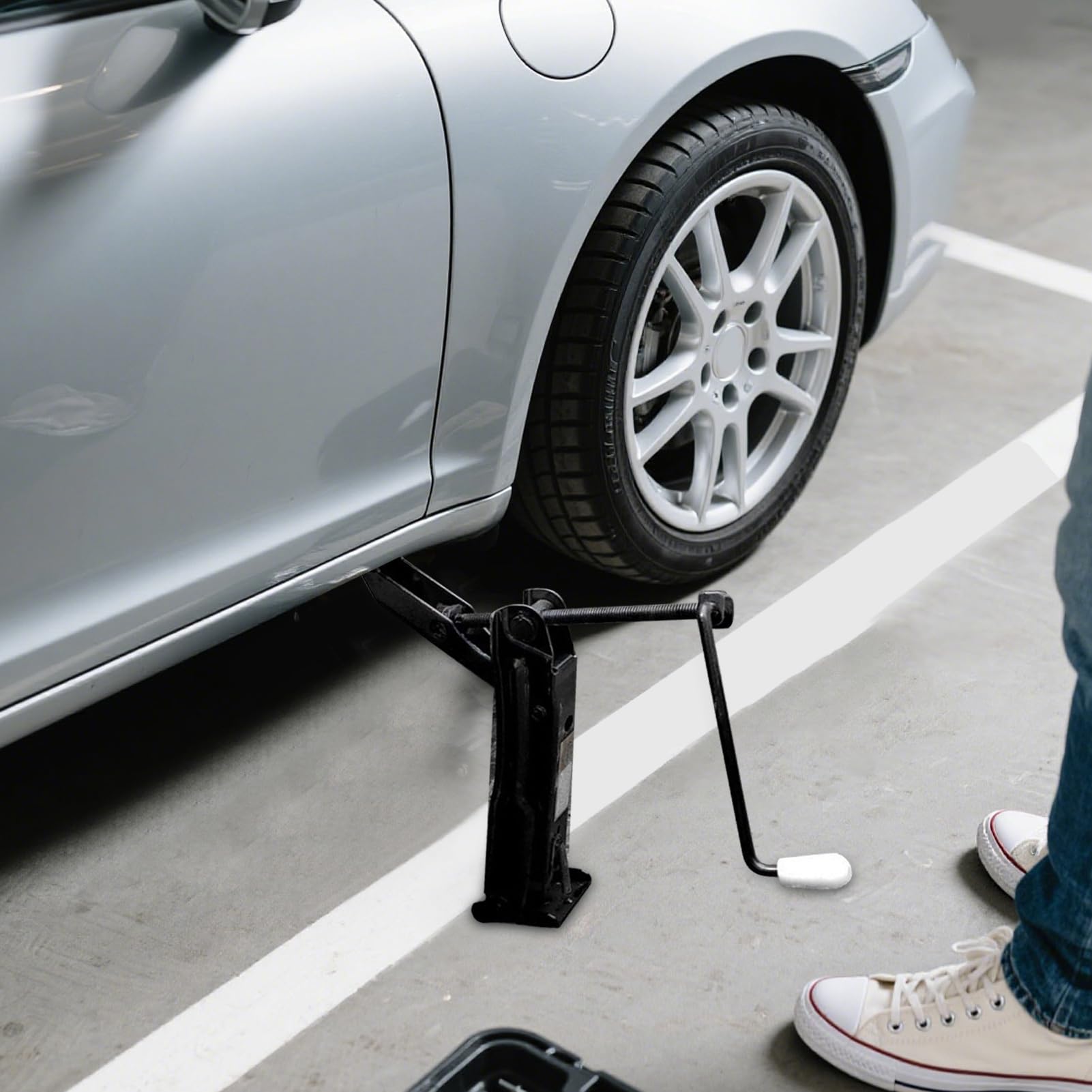 Cricchetto Portatile Cric A Z Per Veicoli | Attrezzo Stabile Per Cambio Gomme Supporto Per Auto Moto Camper Fuoristrada Manutenzione Domestica