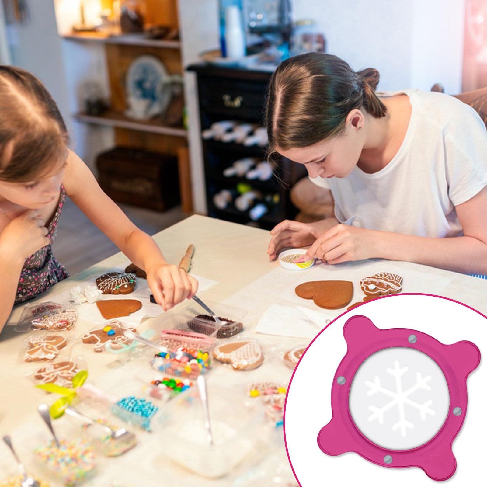3 Set Cookie Stencil Frame Houder, Magnetisch Stencil Genie Frame voor
