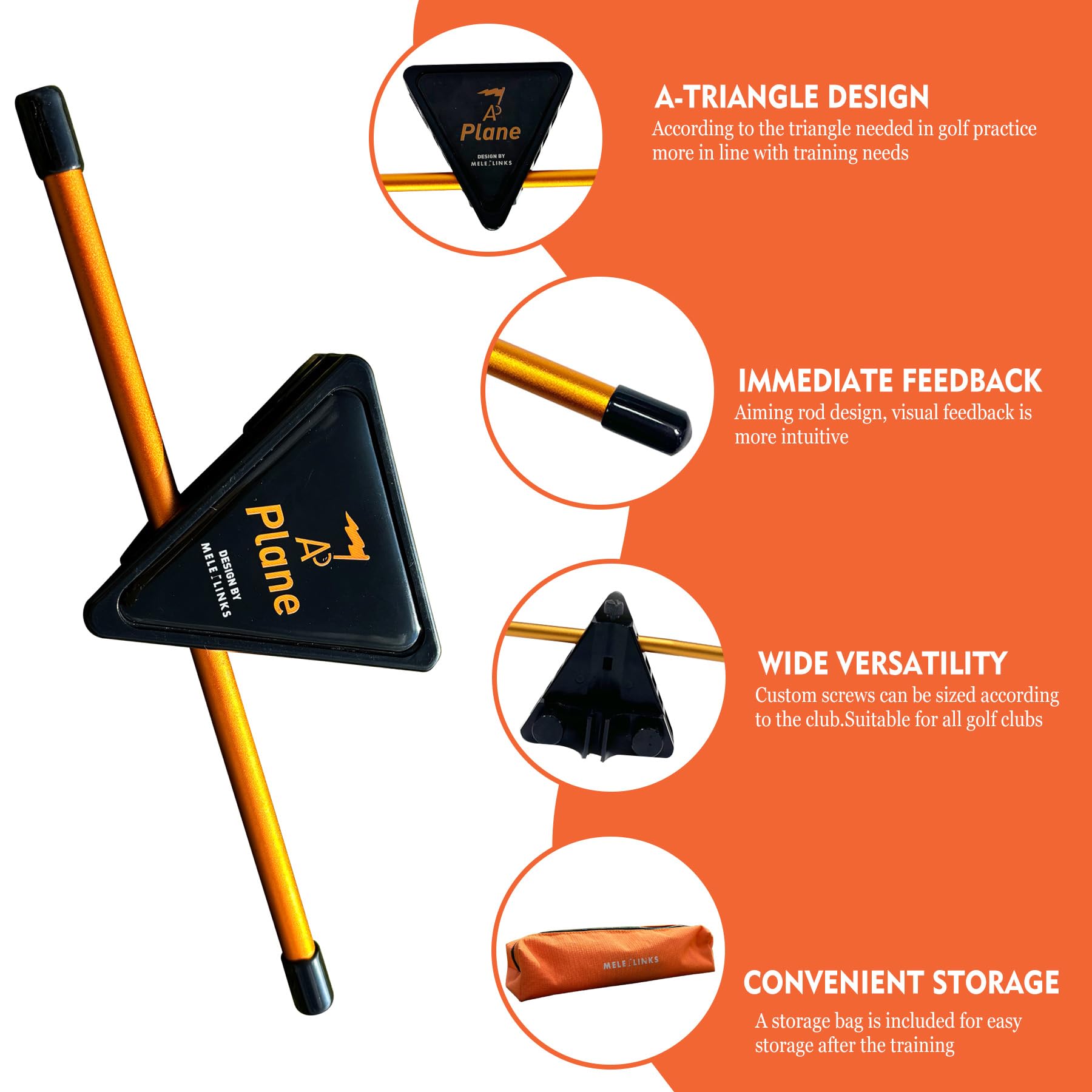 MELE LINKS 2 in 1 Golf Training Aid | Teaches Proper Impact & Swing Plane | Golf Putting Training Aid | Golf Chipping Practice Aid