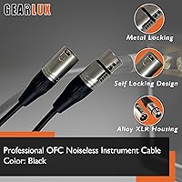 Vista 4 de Gearlux, cable de micrófono XLR, completamente balanceado, macho a hembra, 3.2 pies - paquete de 2