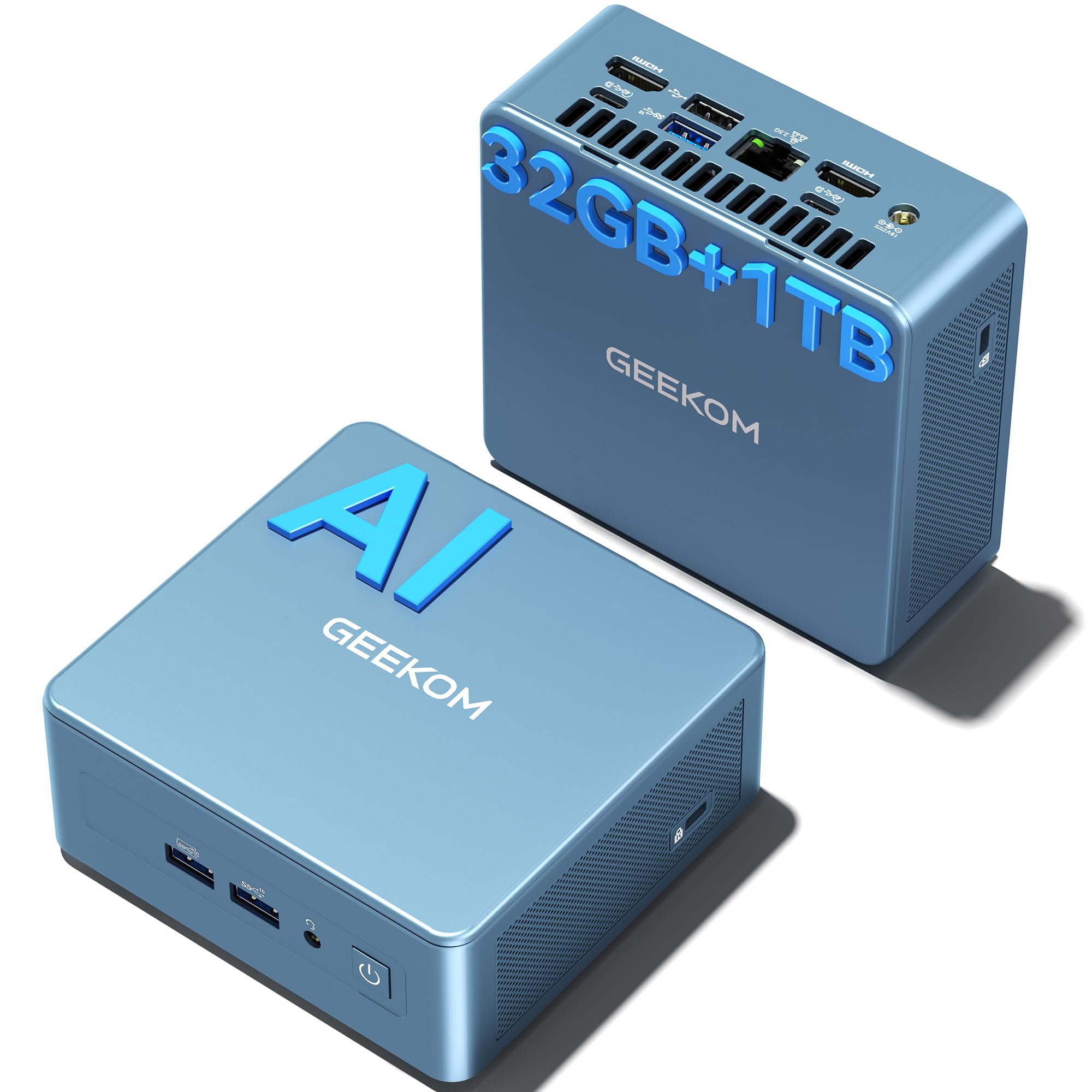 GEEKOM Mini PC IT13 [migliore alternativa Intel NUC13] con Intel i7-13700H, 32GB RAM/1TB SSD (espandibile, non LPDDR), Windows 11 Pro Desktop PC per casa e ufficio, USB4/8K UHD/WiFi 6E/BT5.2/SD