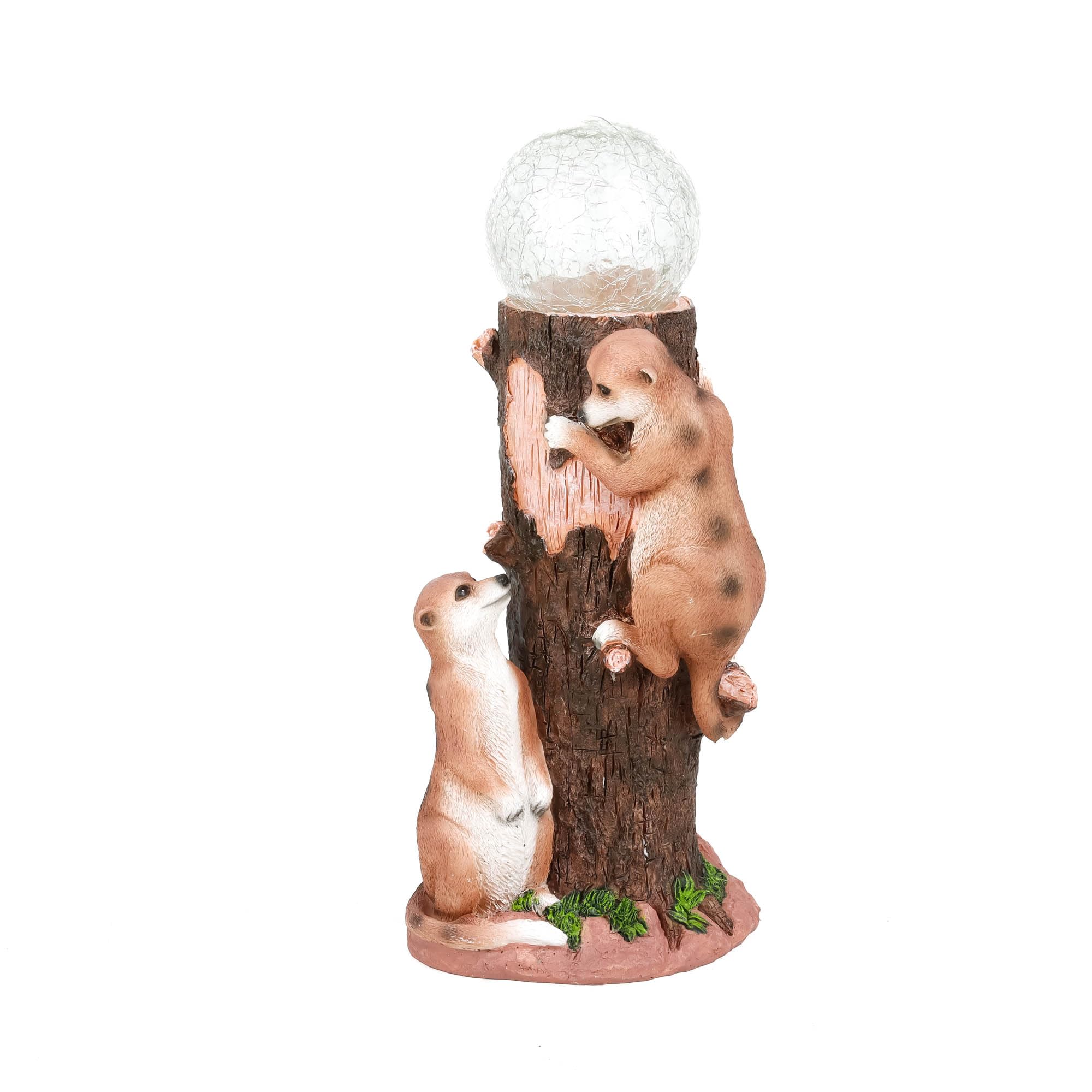 Streetwize Solar Meerkat Colour Changing Ball Light Brown