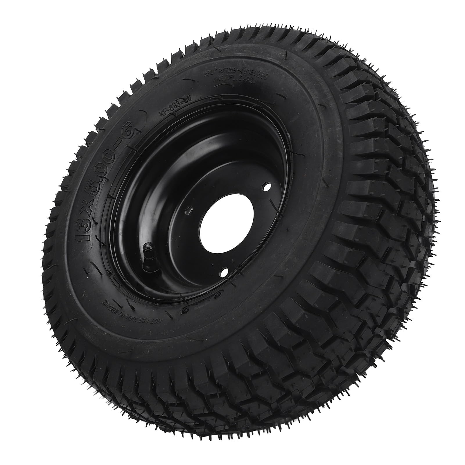 Dilwe Neumático para Carrito de Kart 13x5.00 6 Neumático de Vacío sin Cámara de Caucho Resistente con Llantas Negras para Go Kart ATV Quad Off Road Agarre y Durabilidad Mejorados