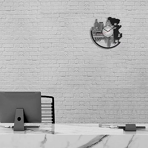 Miniatura 3 de Kansas City USA - Reloj de pared de vinilo para pared, 12.0 in, decoración del hogar, regalos de recuerdo de viaje