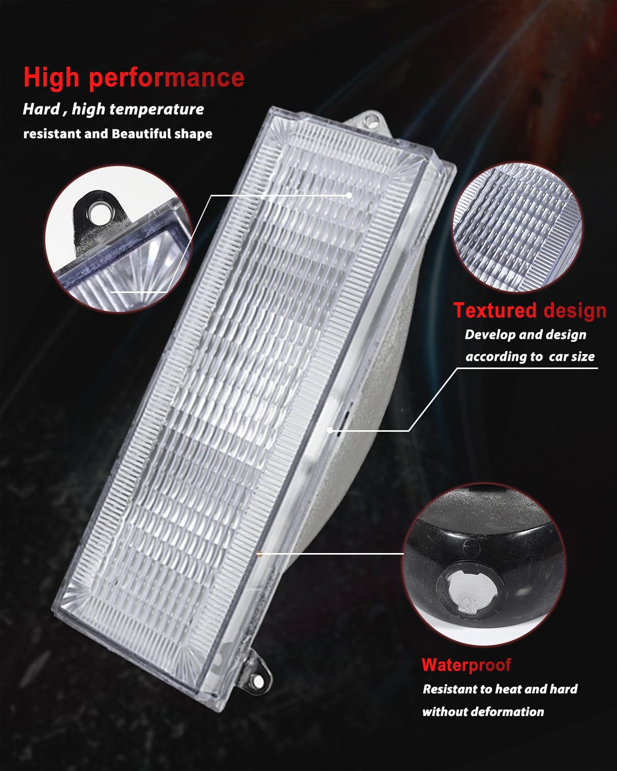 MODIPIM Clear Lens 2PCS L/R Front Bumper Park Turn Signal Light Kit For Jeep Cherokee 1984-1996 & Comanche 1986-1992