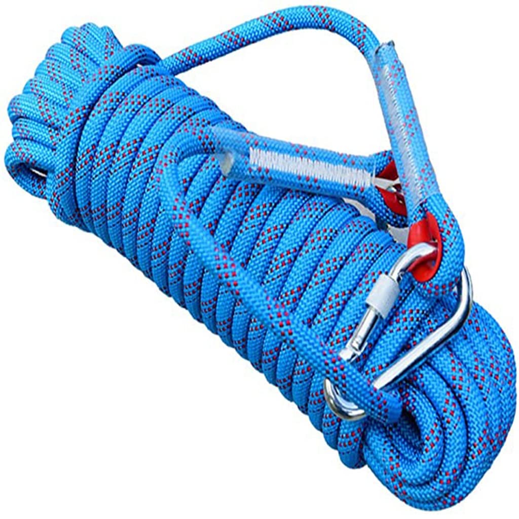 Corda Statica 60 Metri Corda Da Arrampicata Tiiyee In Nylon 10.5mm - Staticà, Per Alpinismo, Speleologia, Sopravvivenza, 60m Rossa, Alta Resistenza Nylon Statico