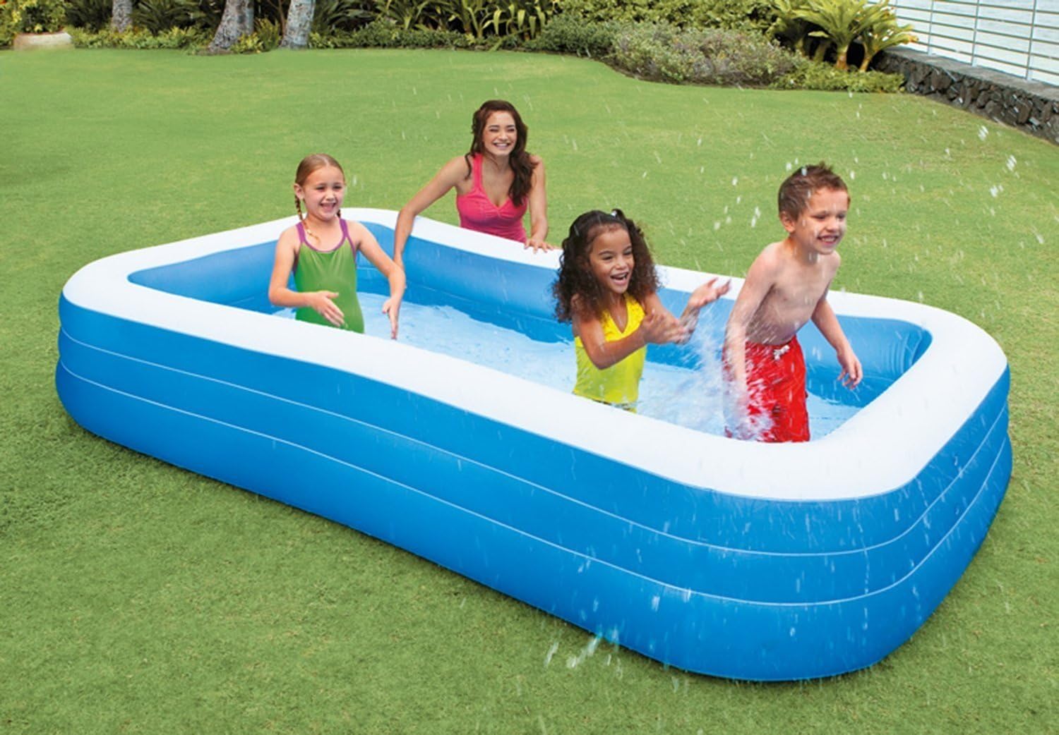 Intex - 58484NP - Gefrosteter rechteckiger Pool - blaue Farbe, Blau