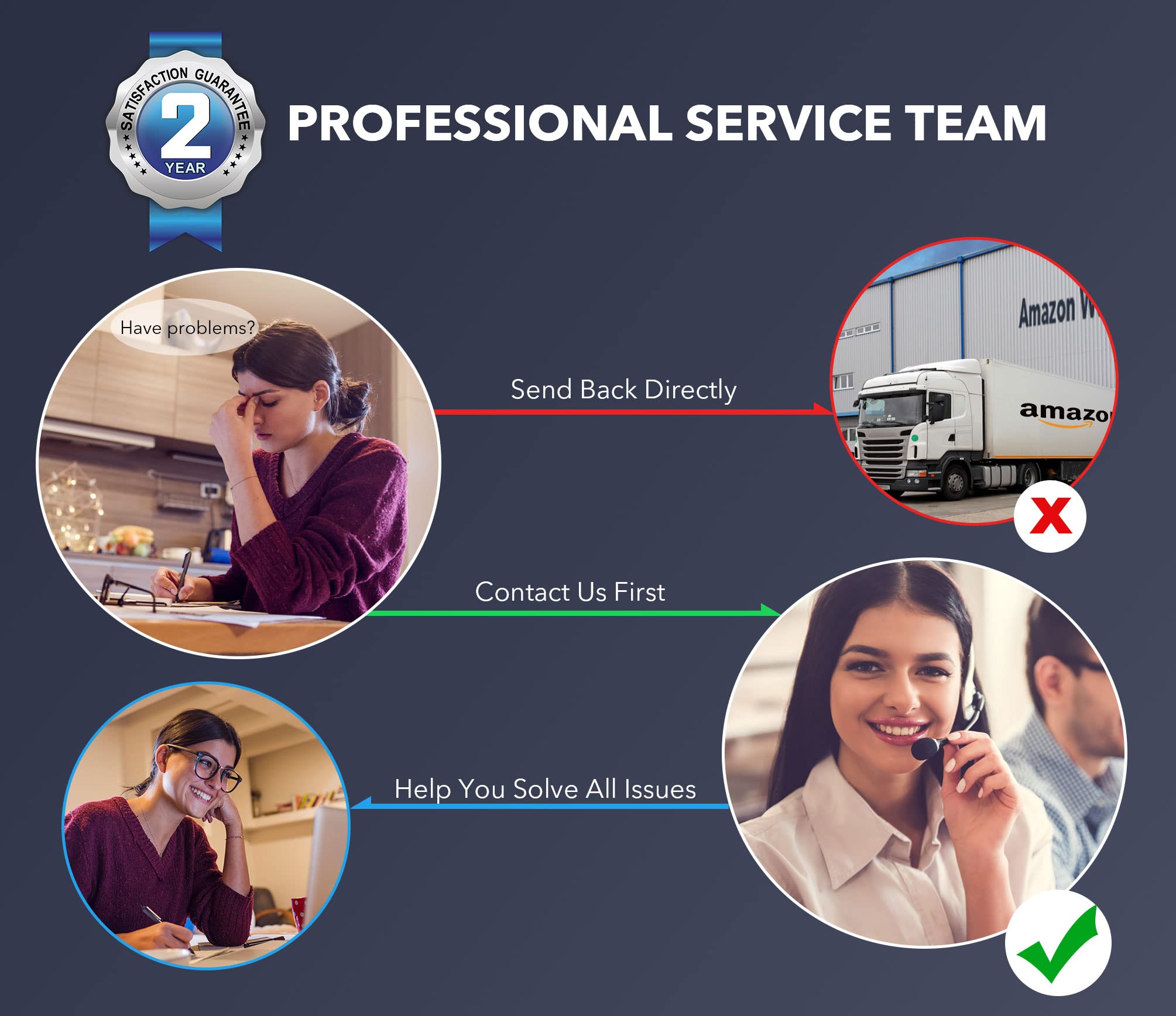 Wireless Keyboard and Mouse with RGB Backlit, Tilt Legs - Rechargeable and Quiet - Full Size, Sleep Mode, Silent Keys - Light Up USB Computer Keyboard Combo for Mac, PC, Laptop - by SABLUTE, Black