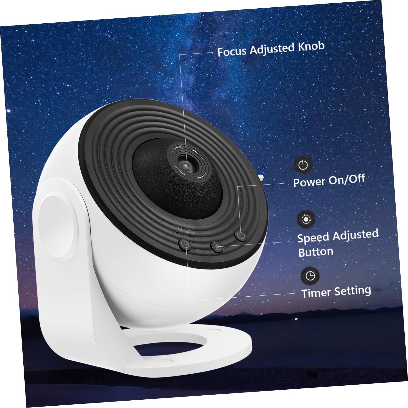 Projecteur de Voie Lactée Blanc Abs-pc, Lumière Douce pour Chambre