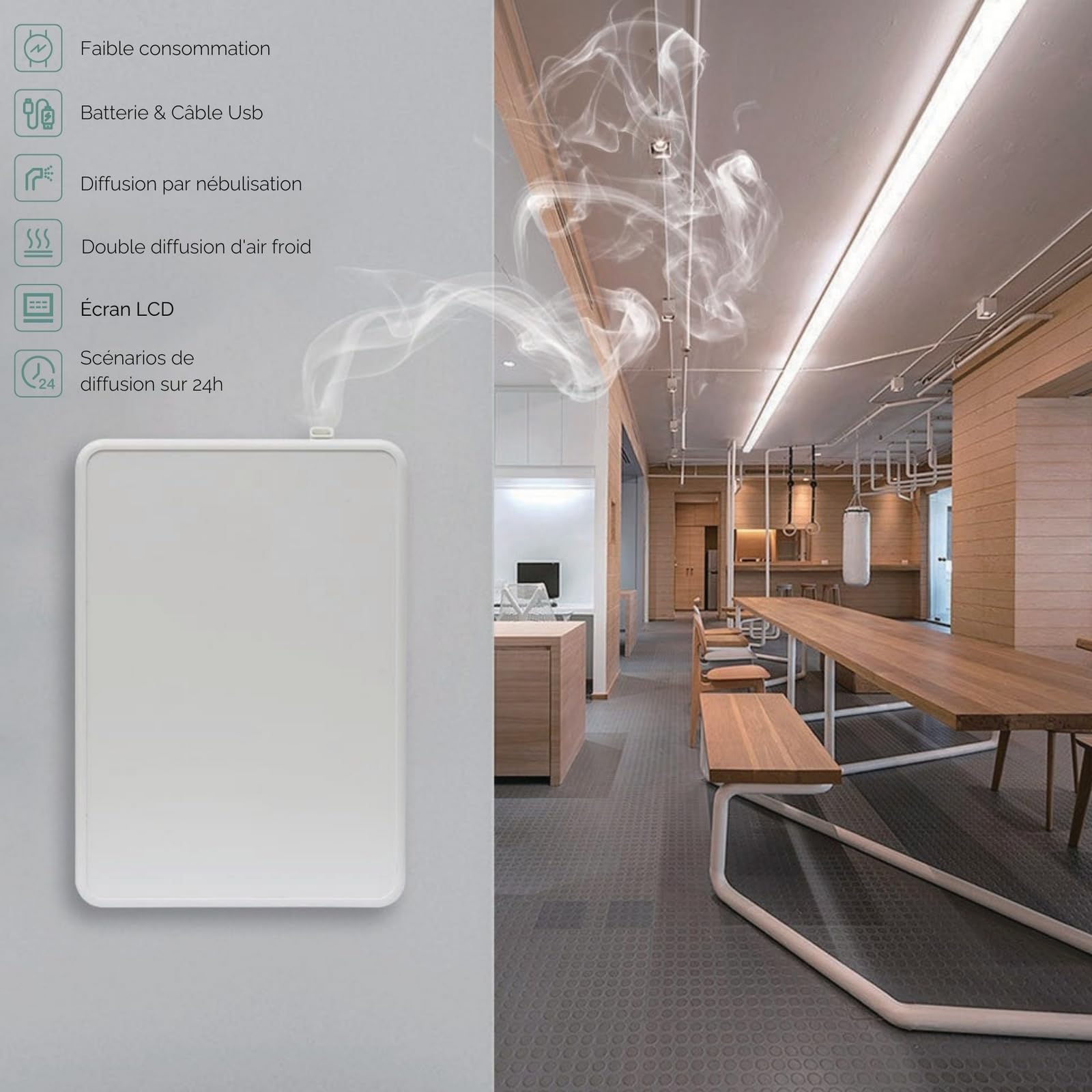 Diffuseur Pro Grande Surface Marketing Olfactif DP200 - Diffusion Intelligente, Portable, Connectivité Bluetooth pour Espaces Professionnels - 400m³ - Zen'Arôme