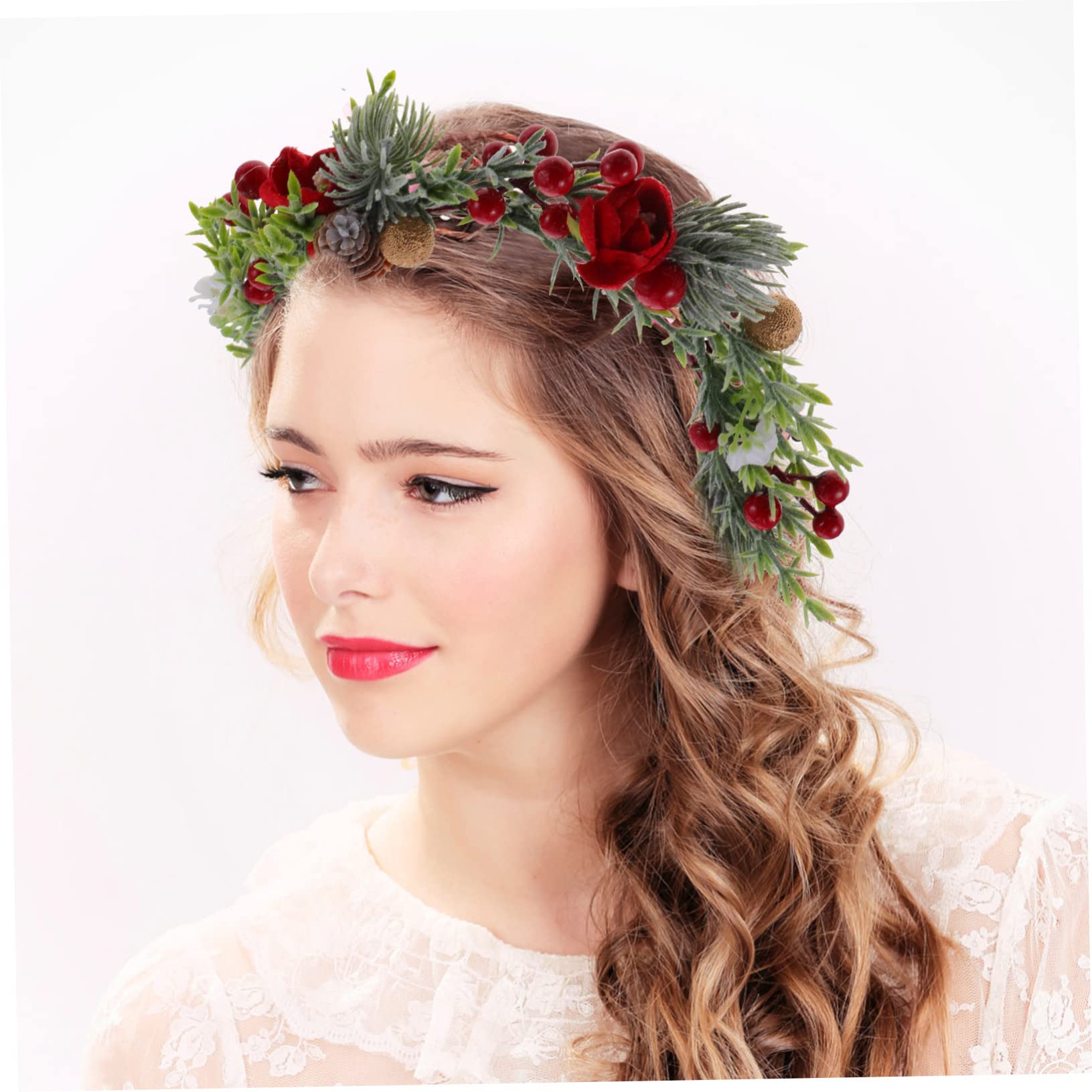 5stücke Blumenkranz Haarschmuck Für Frauen Verstellbarer Kopfband Mit Blüten Und Blättern Für Hochzeiten Festivals Und Kreative Frisuren Elegantes Accessoire Für Damen