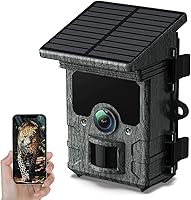 Vista 1 de VOOPEAK Cámara solar de rastro 4K 30fps - WiFi Bluetooth 46MP, cámaras de vida silvestre con visión nocturna IP66 impermeable, cámara de juego