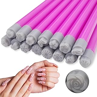 Starfa Lab 15PCS Nail Art Stamp Pen Set Flower Butterfly Designs,Nail Art Tools DIY Manicures With Different Patterns for Women Girls,Beginner Nail Art Transfer Pen Design Tools for Salon at Home