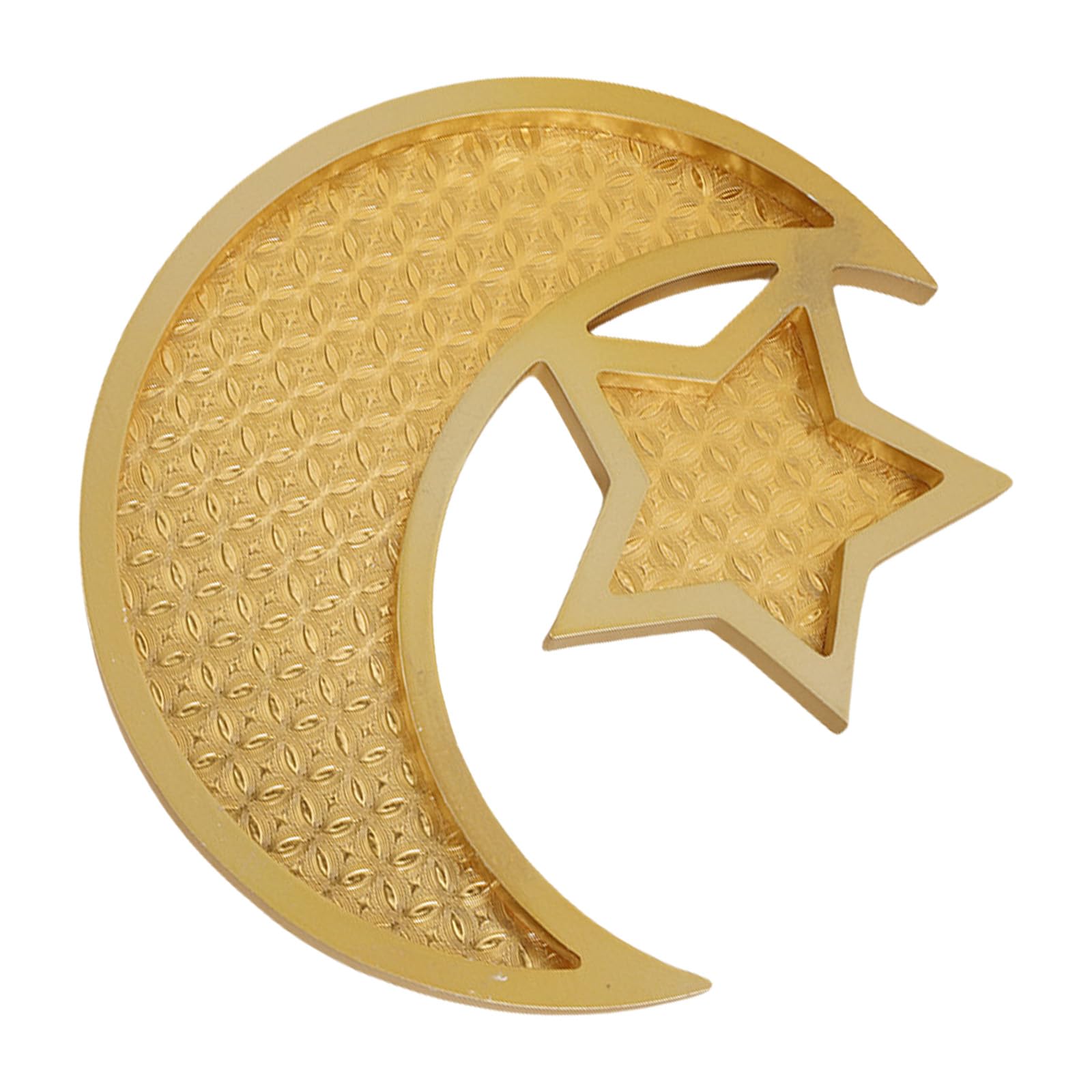 Tsophreniq Decorative Eid Festival Tray with Star and Shape Decorative Serving Tray Suitable for Eid Home and Party Use Star and