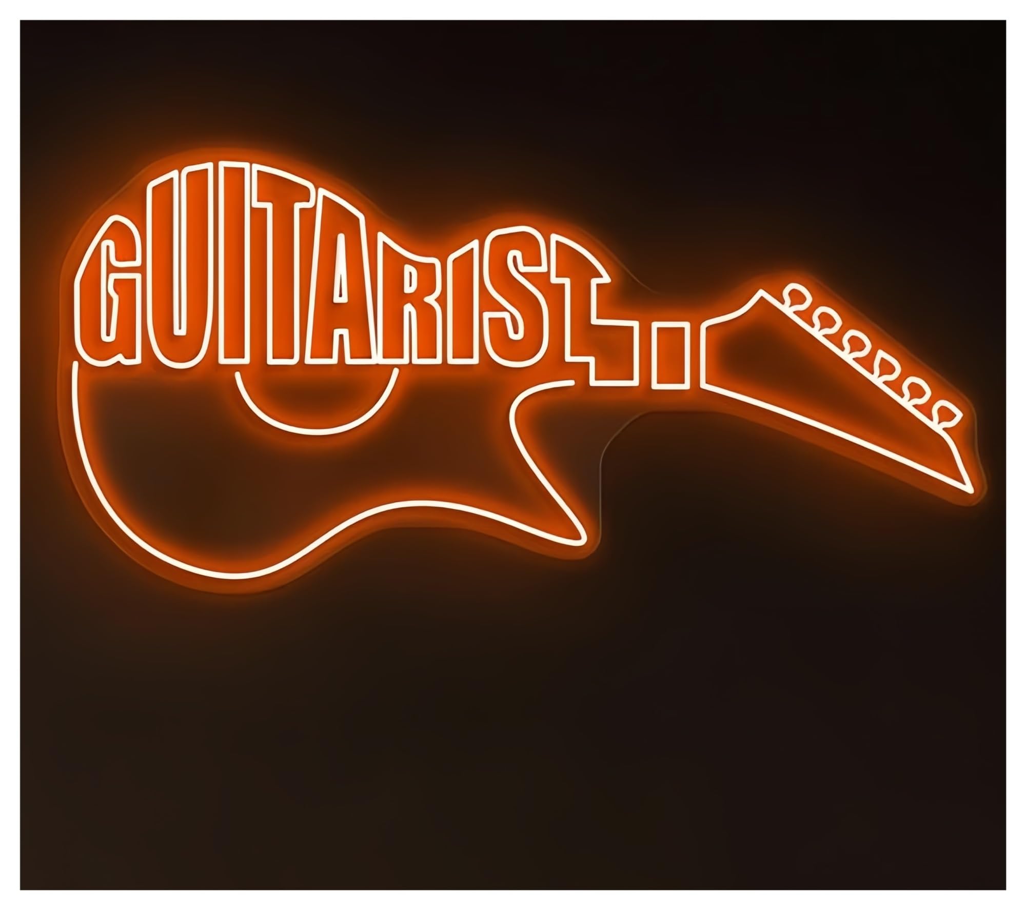 Shouxi E Sign Lamp Guitarist Neon Sign For Guitar Room Bar Party Wall Decor Lamp Music Studio Decoration 60Cm(E)