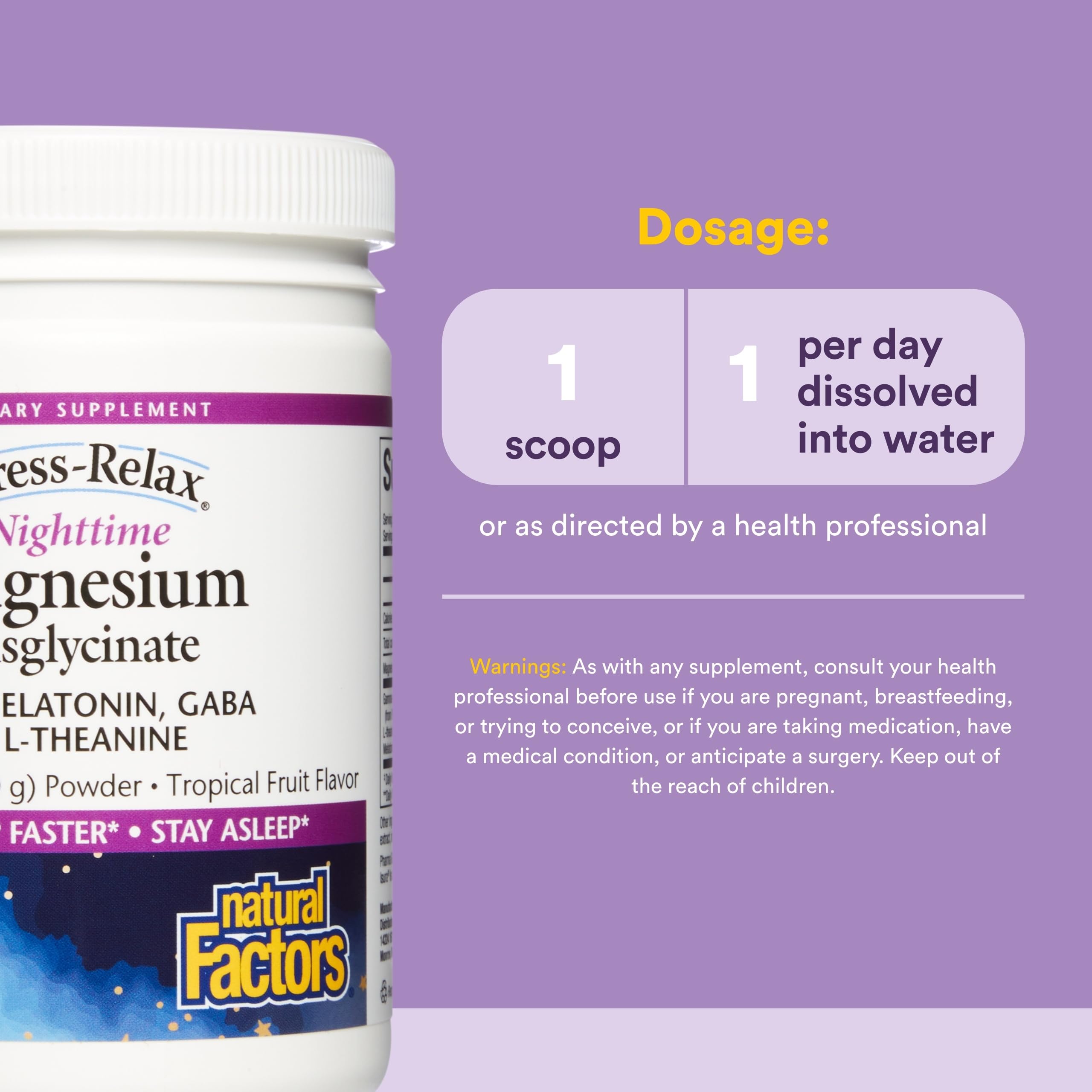 Natural Factors Magnesium Glycinate Powder for Sleep Support*, 4.23 oz — Amazon image 3