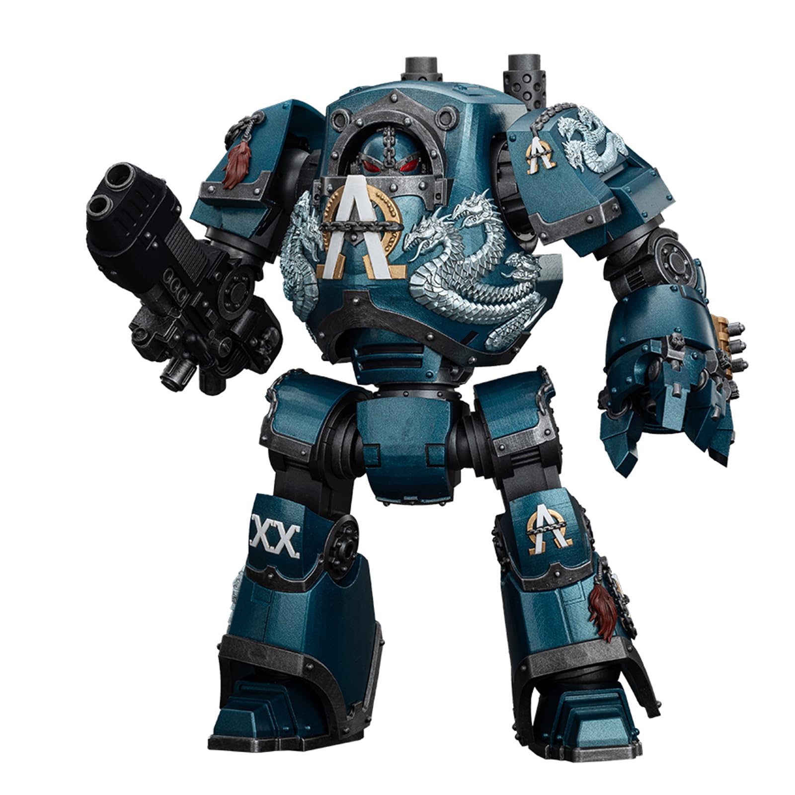 GWTCTOY JoyToy Warhammer 40K 1:18 Action Figure, Alpha Legion Contemptor Dreadnought with Gravis Plasma Cannon, 26CM Collectible Action Figures Kits